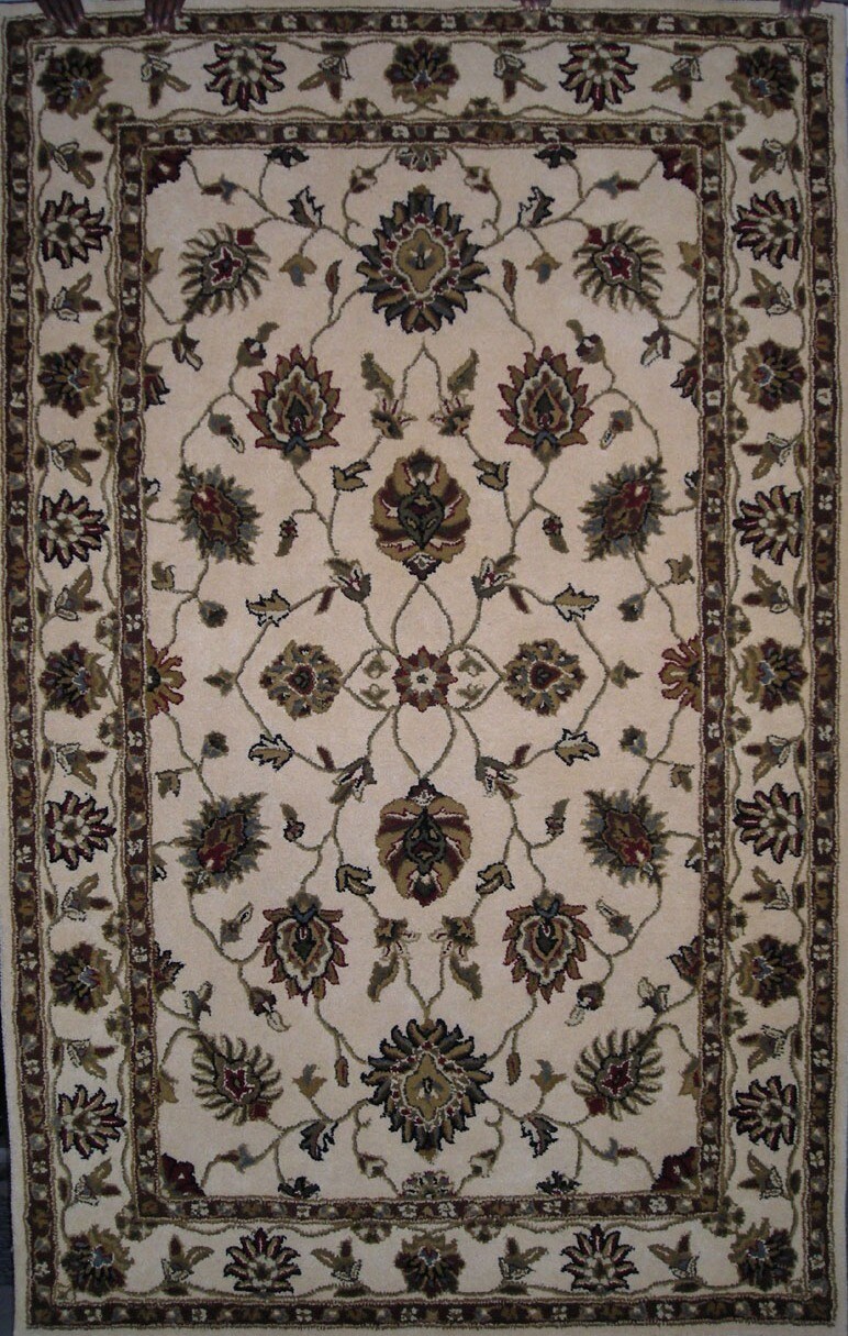 DYNAMIC RUGS CH691412100 Charisma 5 x 8 Wool Gray Floral Area Rug
