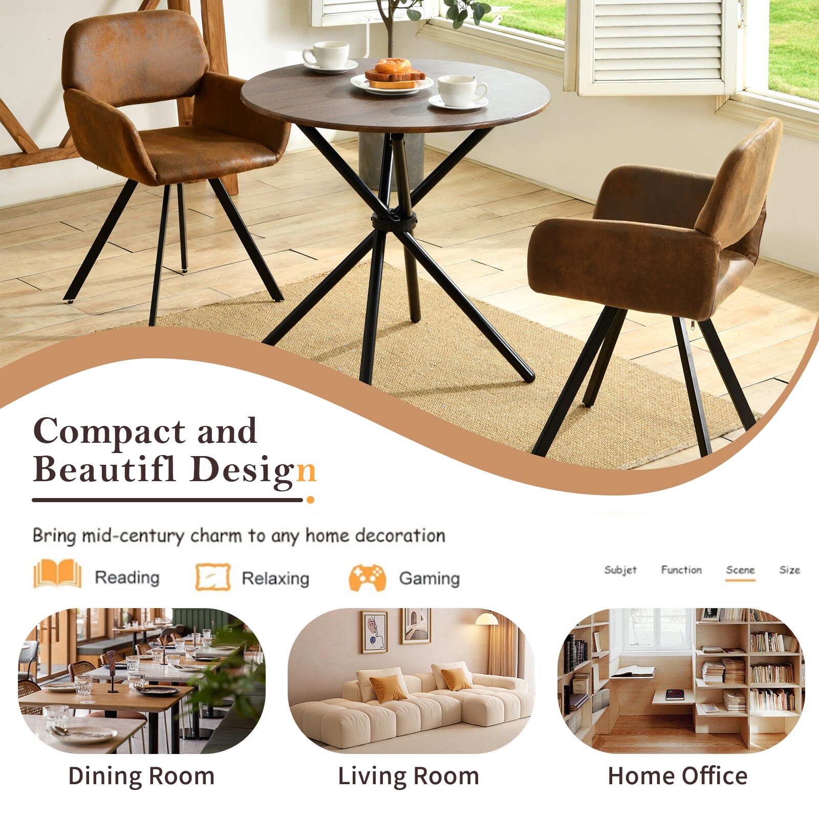 Homy Casa CALIFORNIA BR2 Dining-Chairs - View #7