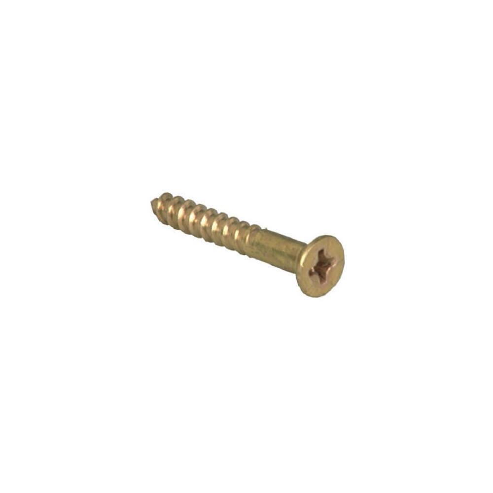 Hillman Hillman Fasteners 385660 No 6 X 1 In Brass Flat Head Phillips Wood Screw Pack 100 At 