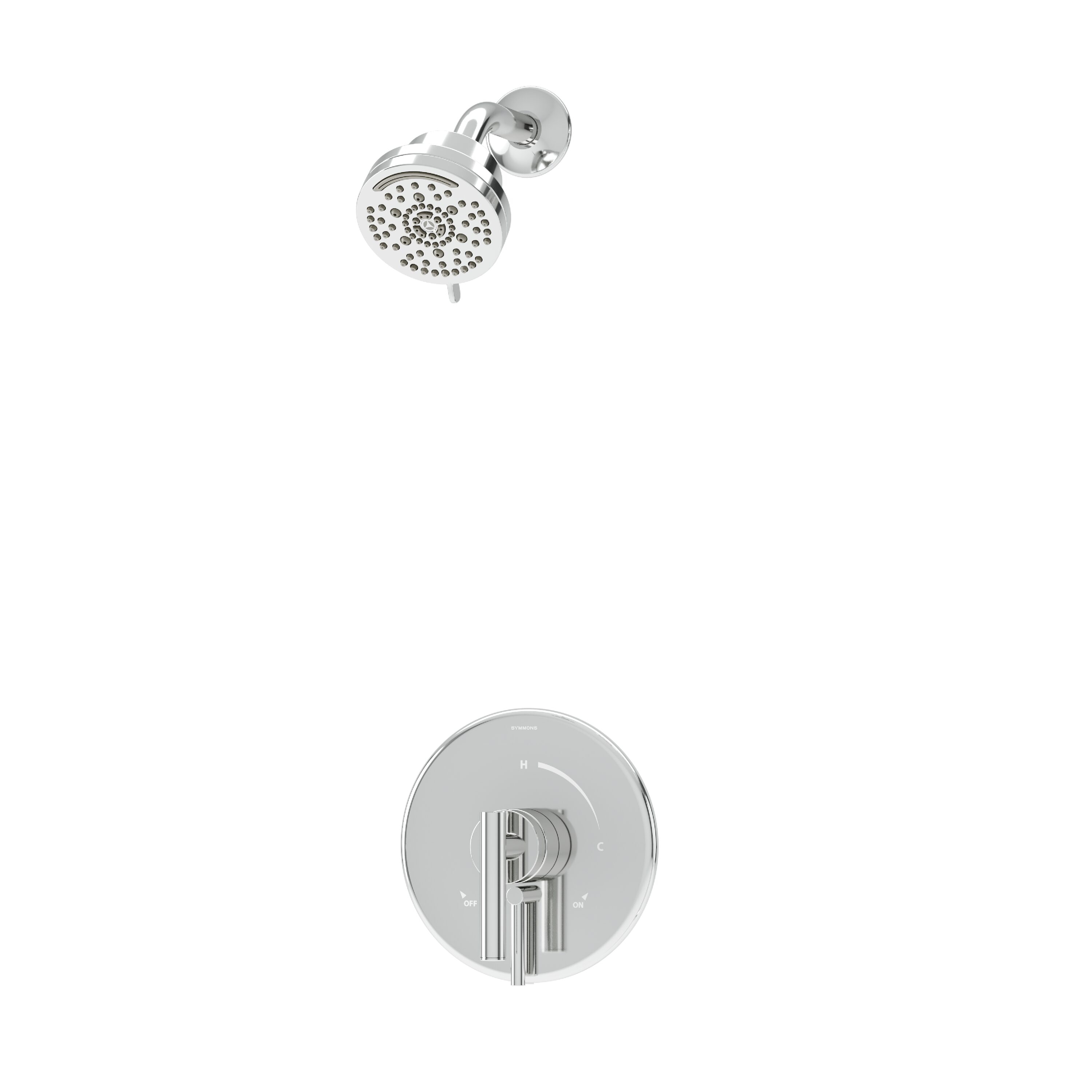 Symmons S3591B15TRM Dia Polished Chrome 1-handle Multi-function 3.94-in Round Shower Faucet