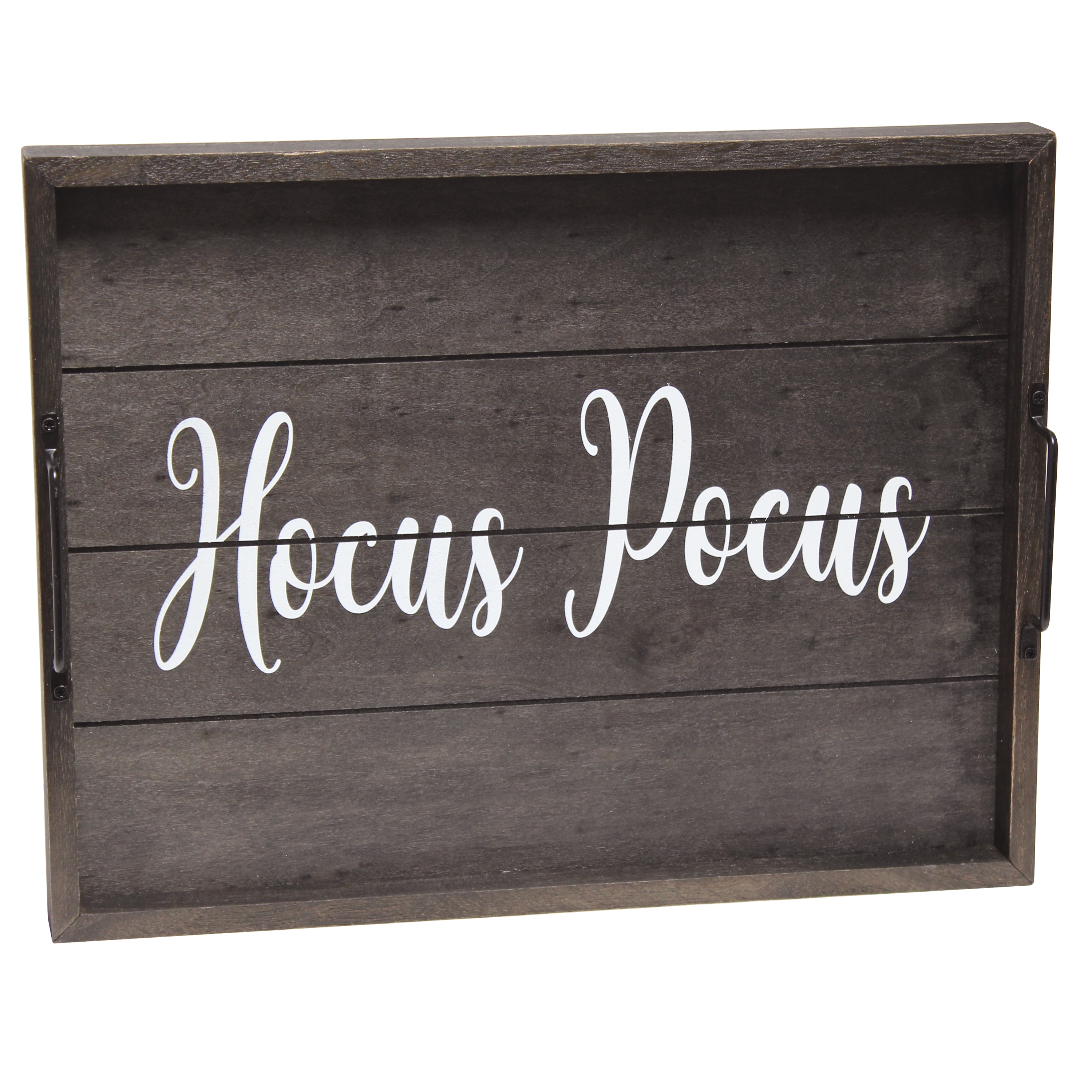 Elegant Designs HG2000-KHP 15.5-in x 12-in Black Wash Rectangle Serving Tray