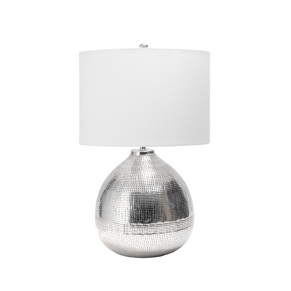 nuLOOM AFT05AA Nickel 3-way Table Lamp with Fabric Shade