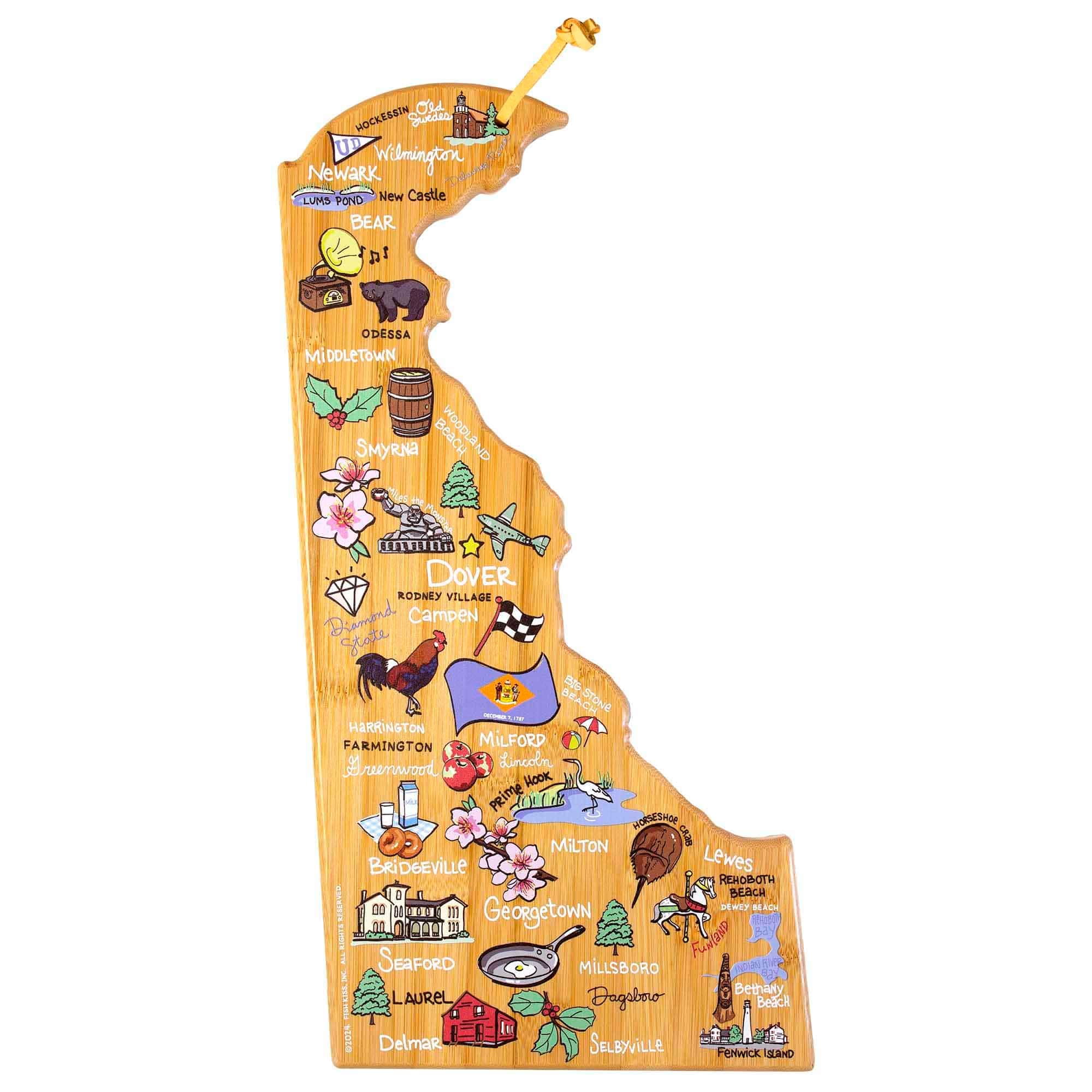Totally Bamboo  Fish Kiss Delaware Bamboo Serving and Cutting Board