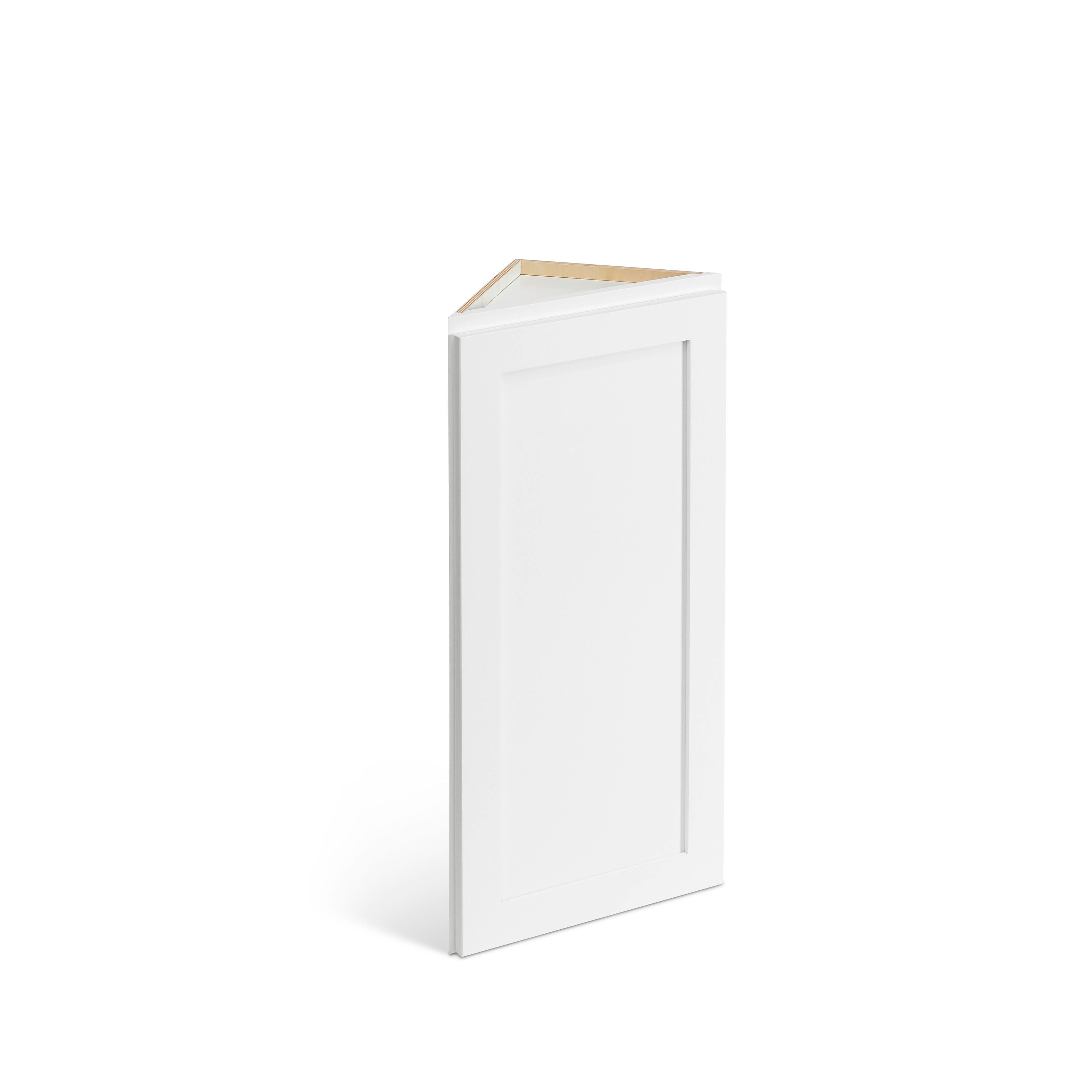 Valleywood Cabinetry Proper Gray 12-in W x 30-in H x 12-in D Proper Gray Birch Diagonal Corner Wall Ready To Assemble Plywood Cabinet (Flat Panel Shaker Style)