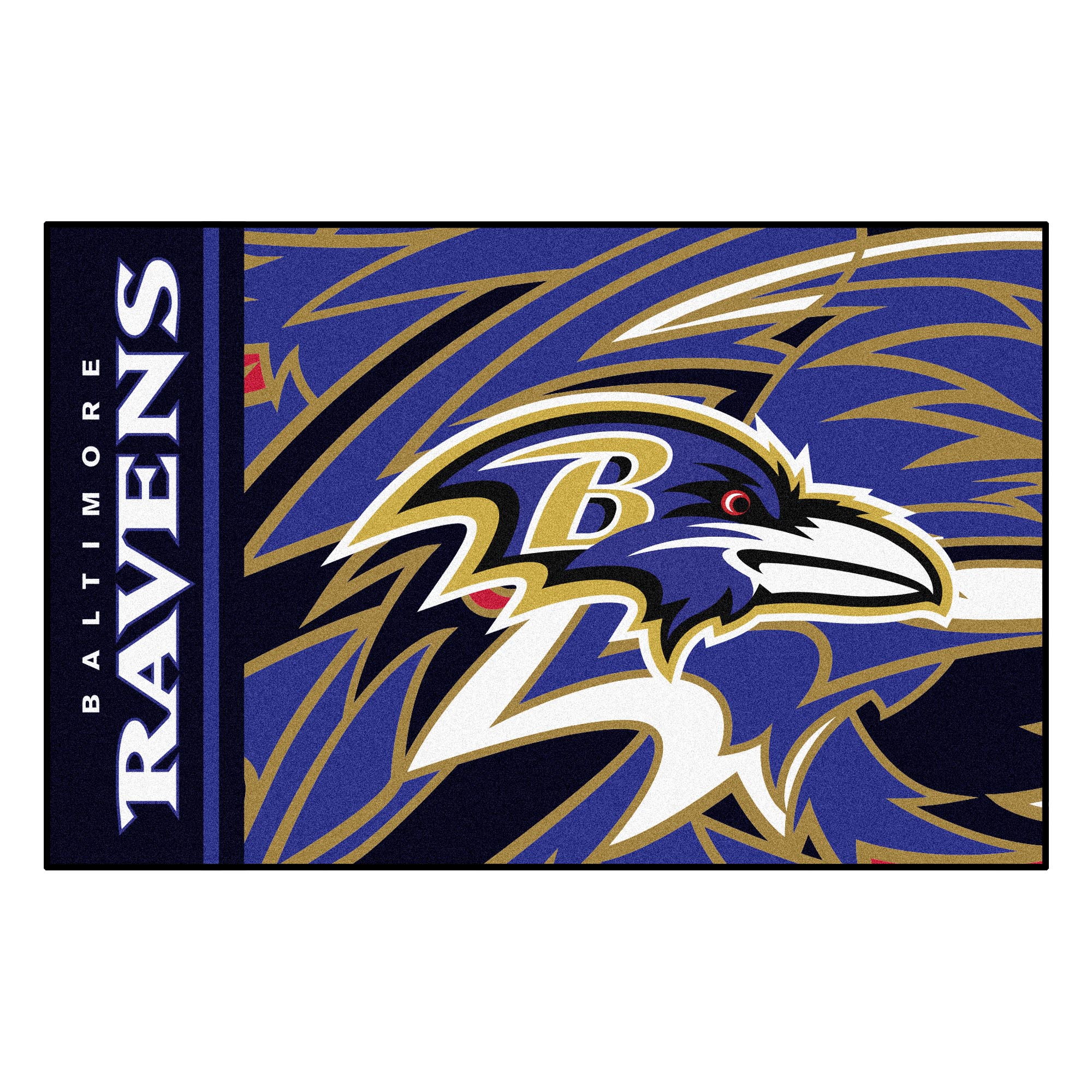 NFL Distressed Baltimore Ravens Area Rug - Carpetmart.com - Carpet