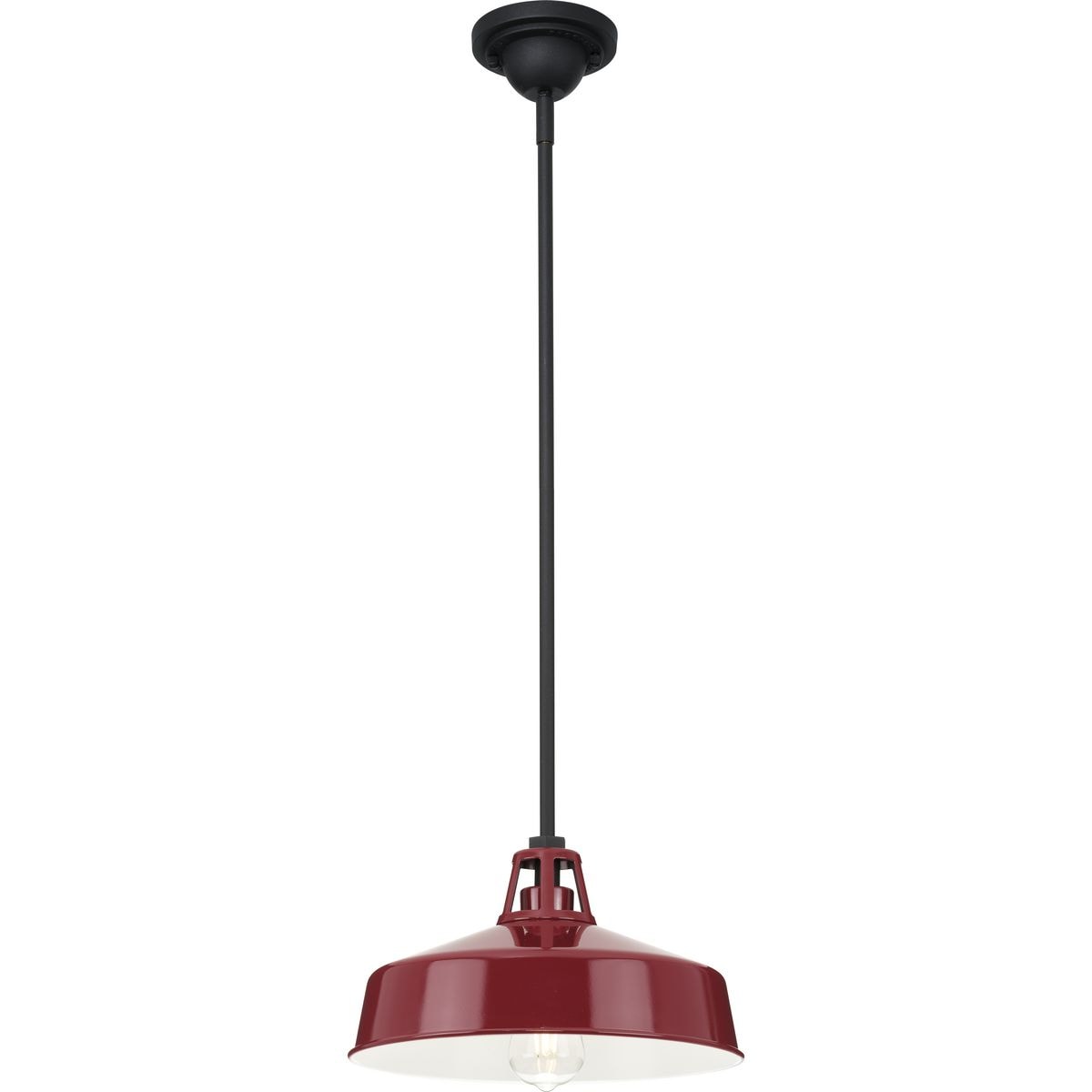 Cedar Springs Red and White Glass Outdoor Hanging Light