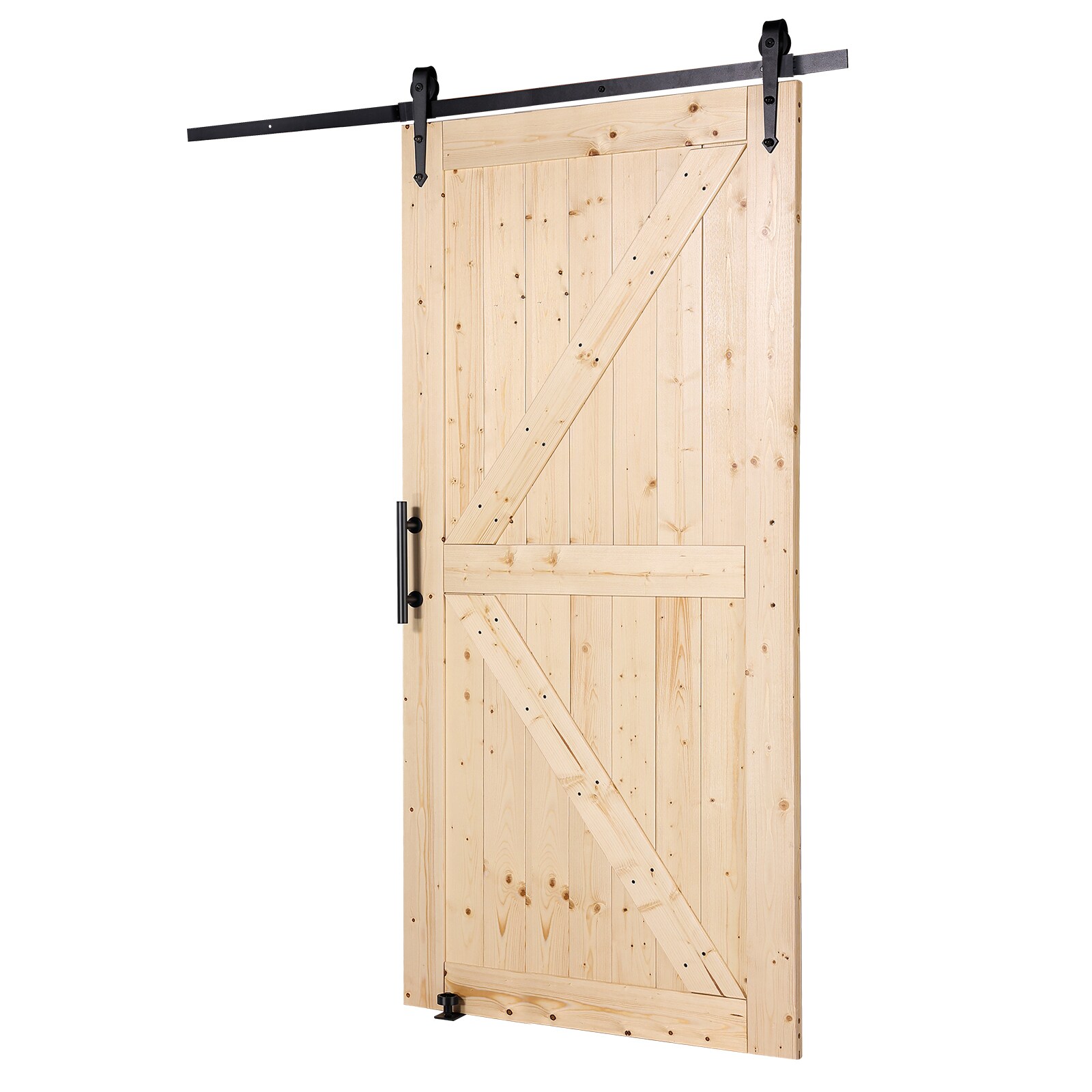 Tinyhomie Barn Door and Hardware Kit 42 x 84 Wood Sliding Barn Door ...