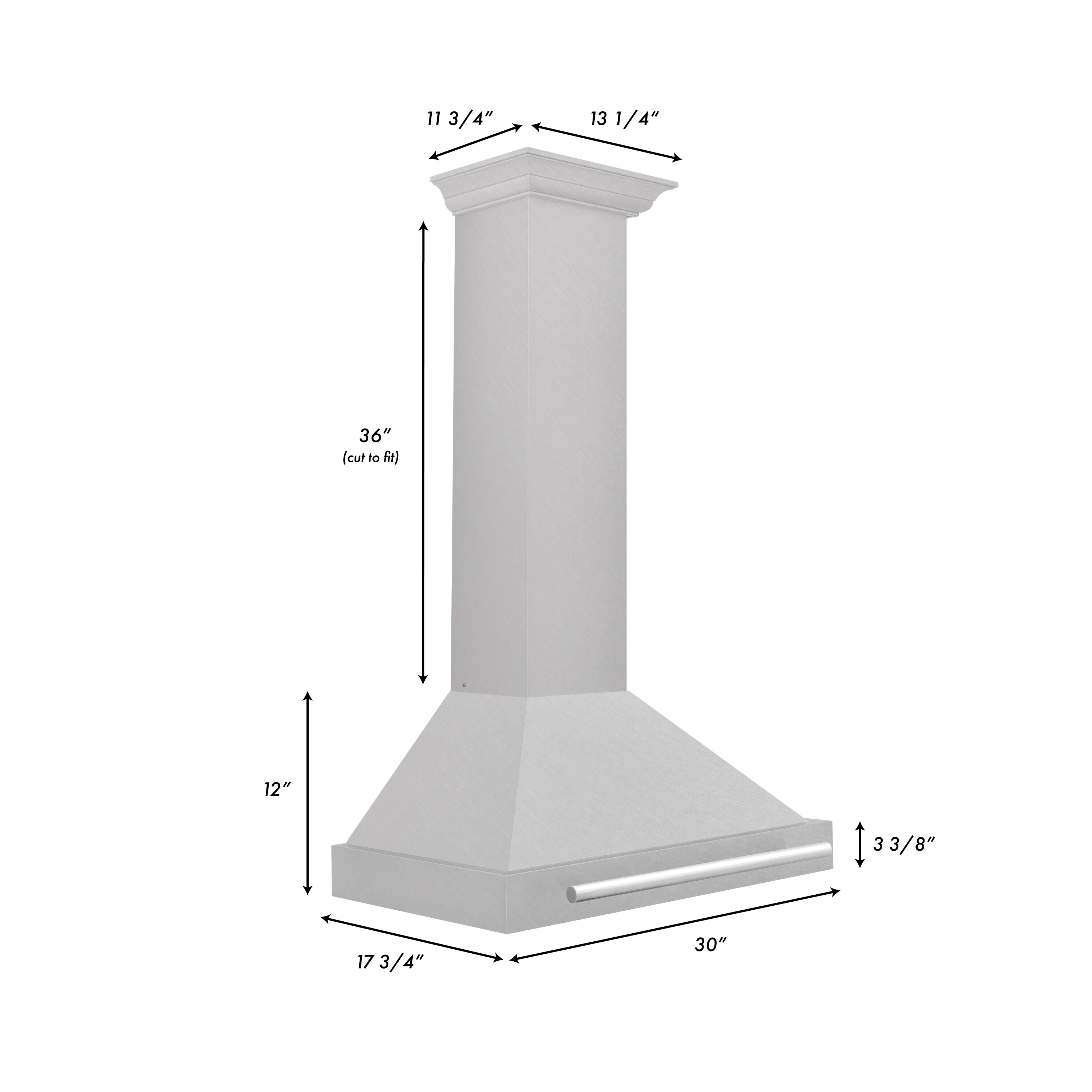 ZLINE KITCHEN & BATH 30-in 400-CFM Ducted Raw Wood Wall-Mounted