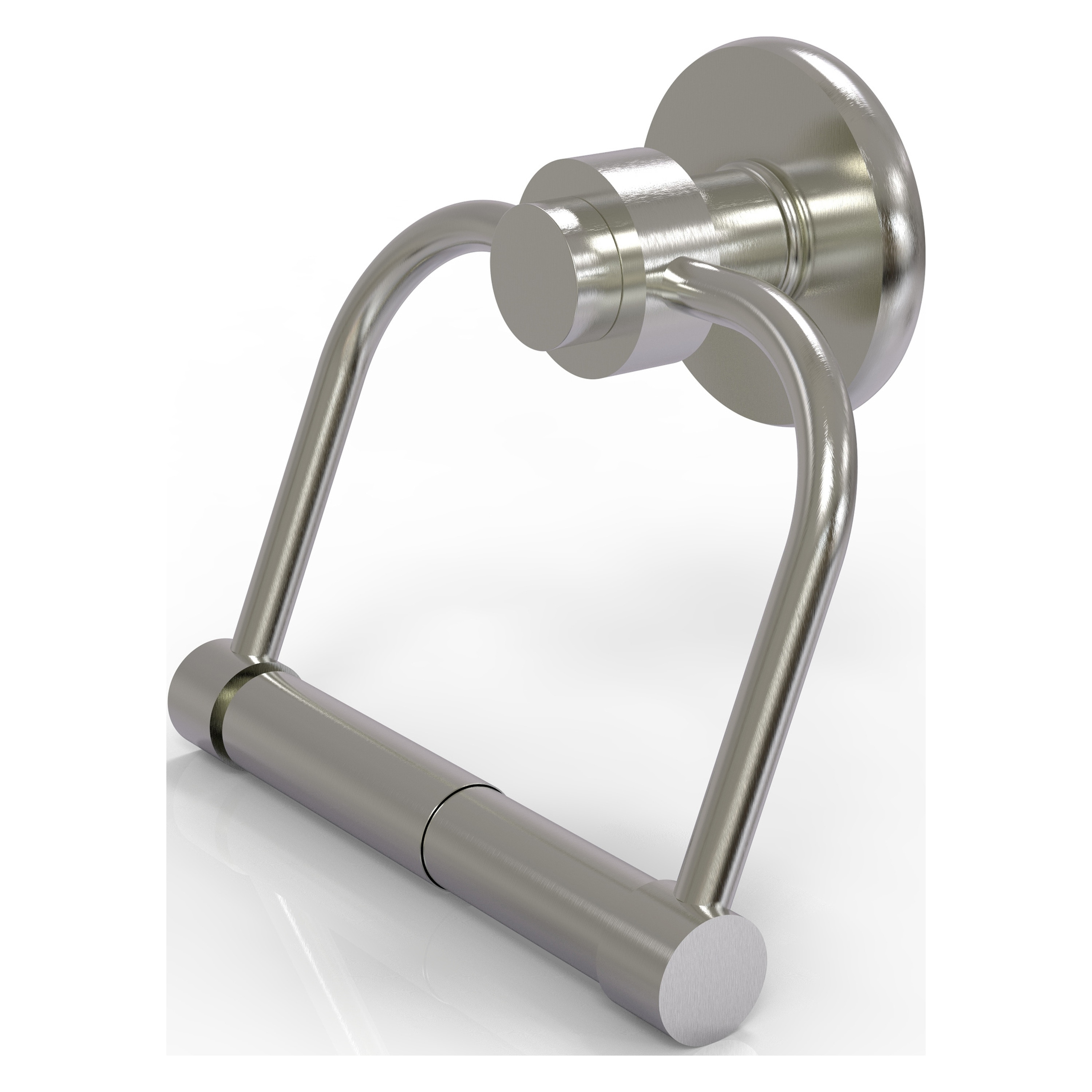 Allied Brass 924-SN Mercury Satin Nickel Wall mount Double post Toilet Paper Holder 1 -Rolls