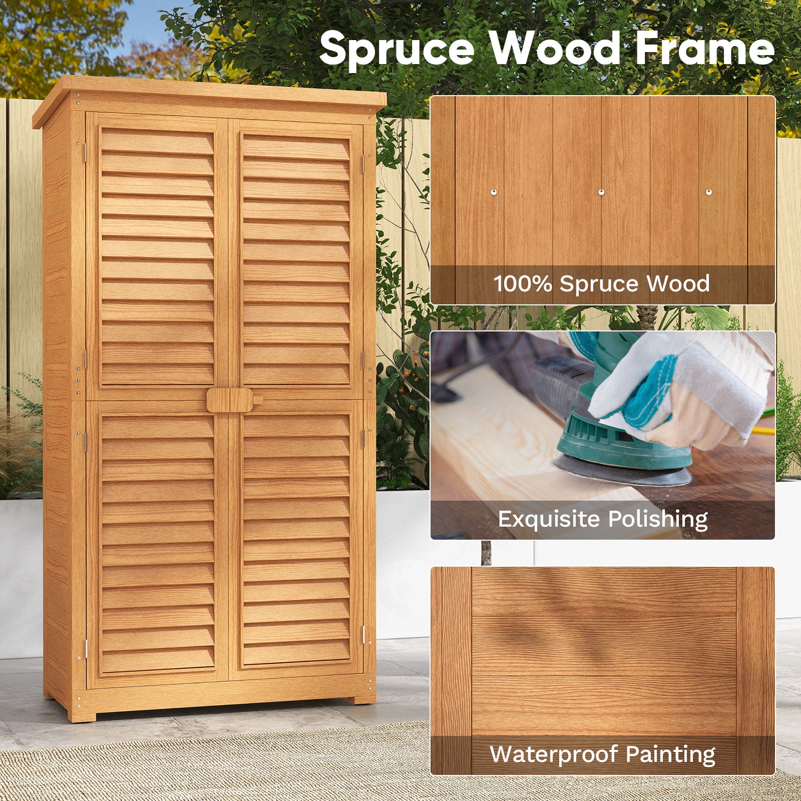 Patiowell WES-PS23-0222-MBG Wood-Storage-Buildings - View #4