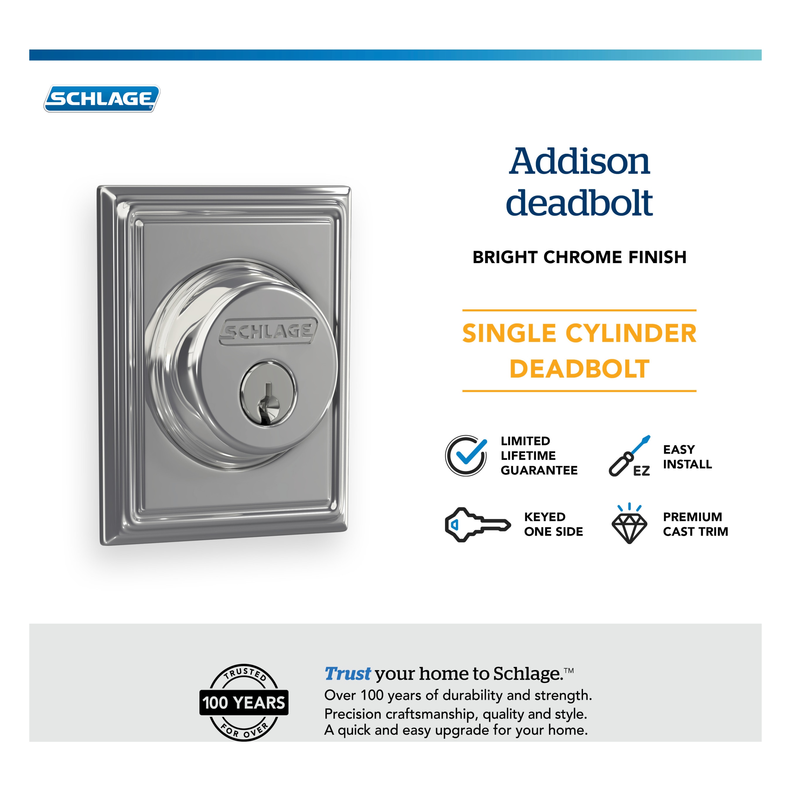 Schlage B60 ADD 625 Door-Deadbolts - View #4
