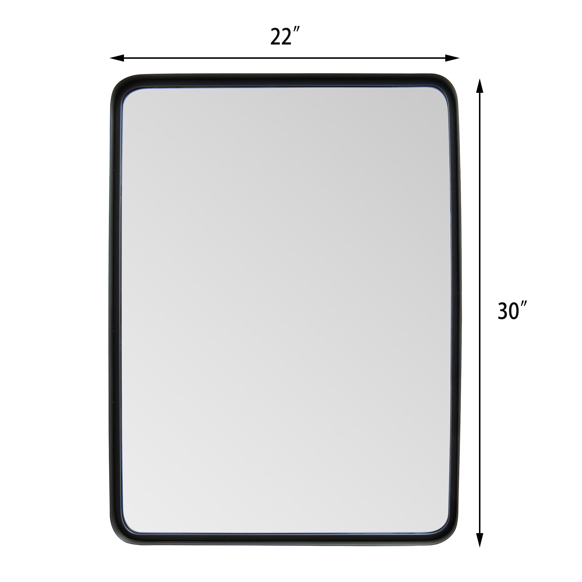 WELLFOR UTJ10298BK-M Framed-Bath-Mirrors - View #2