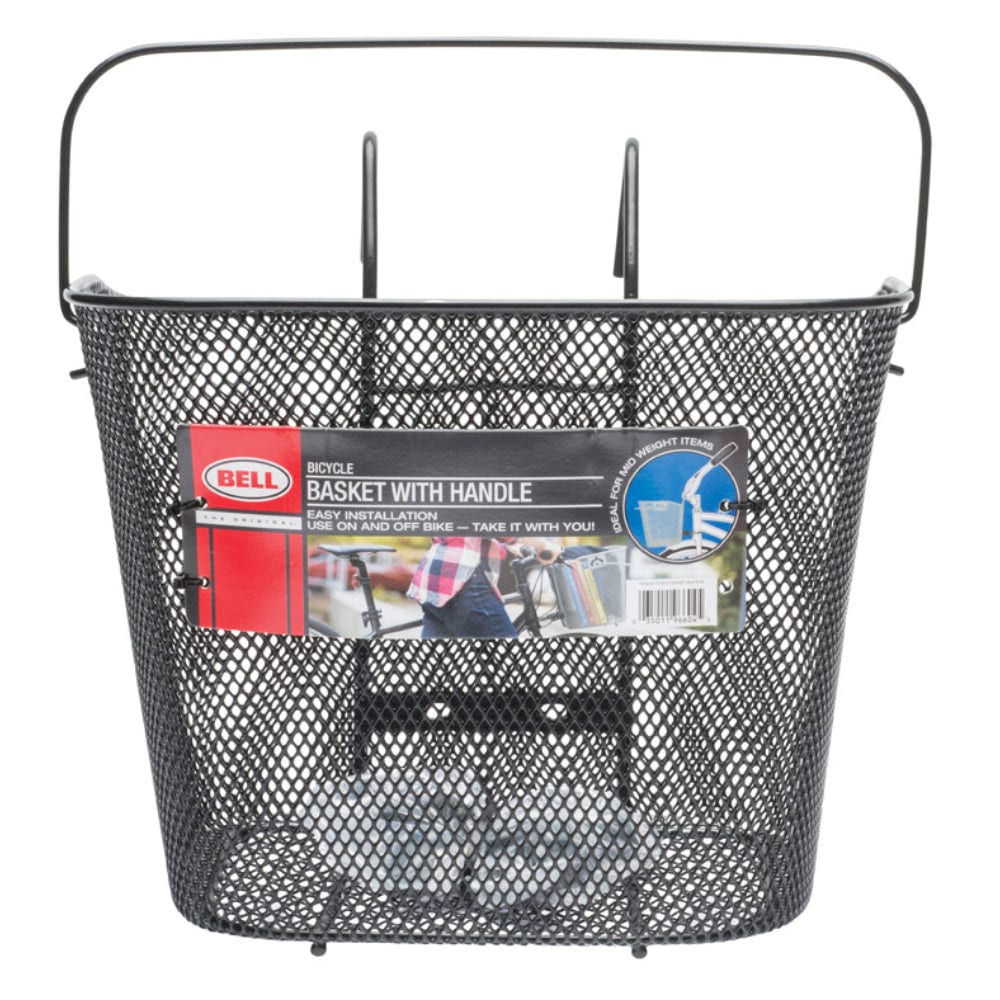 Bell Sports  Tote Wire Mesh Bicycle Basket Black Quick Release Handlebar Mount