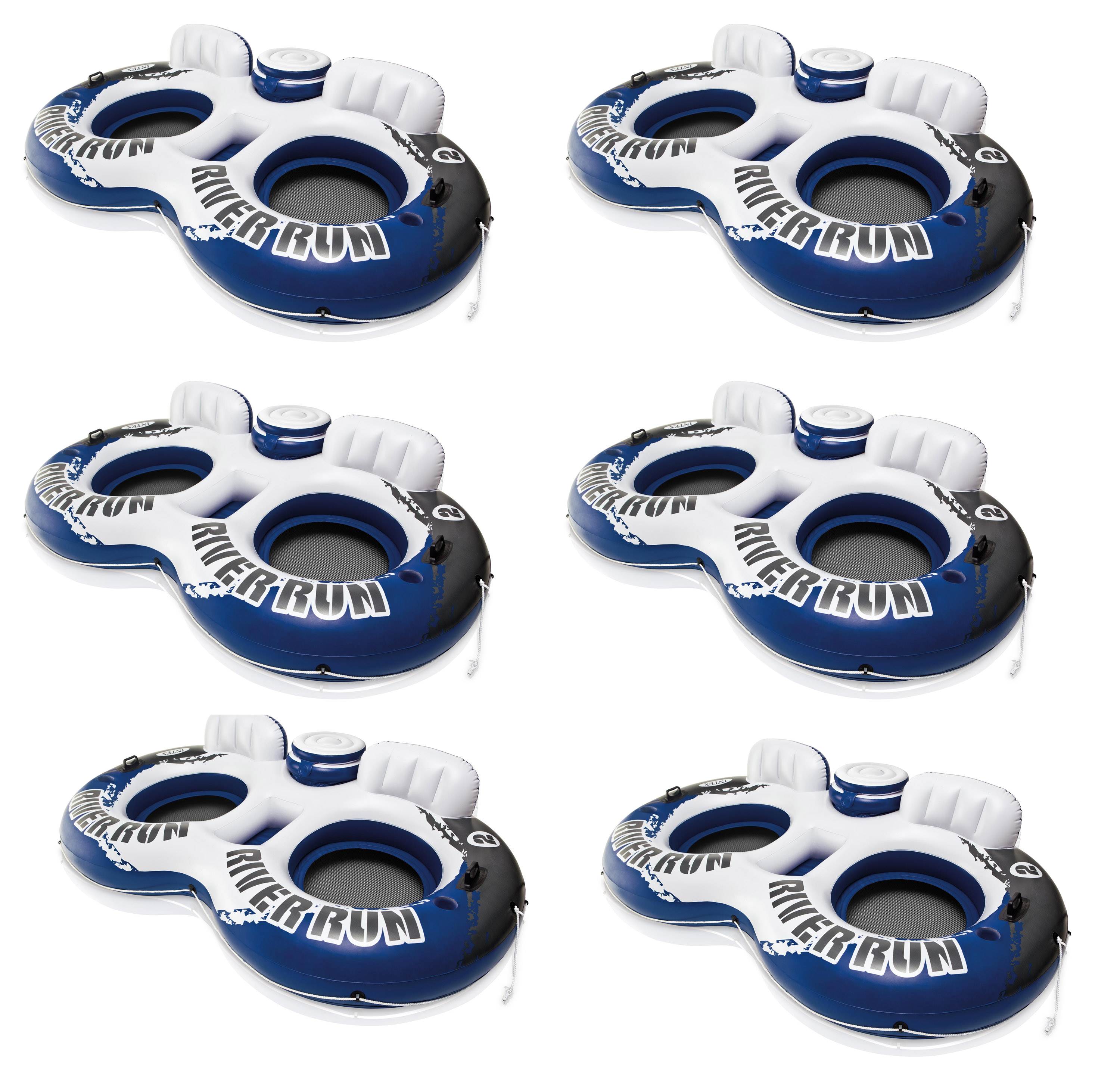 Intex 104-in x 62-in 2 -Seat Multicolored Inflatable raft 6 -Pack