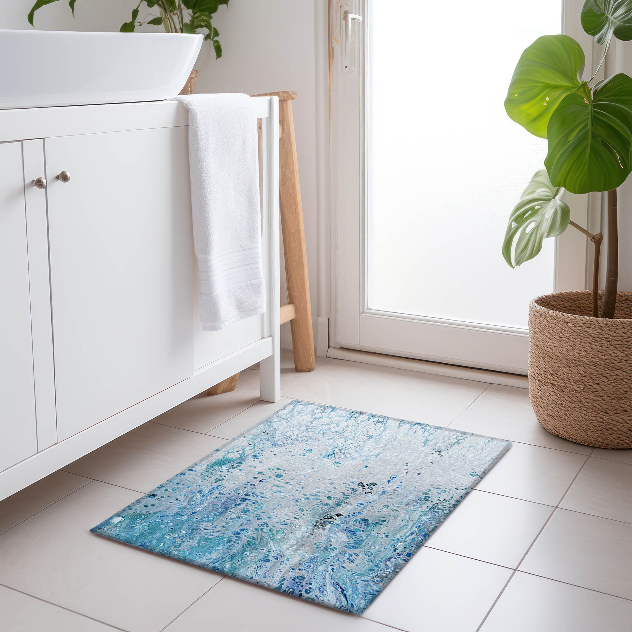 Addison Rugs AMF63SH20X30 Mayfield AMF63SH 2 x 3 (ft) Loomed Polyester Shoreline Rectangular Indoor Abstract Machine washable Area rug