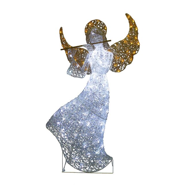 Holiday Living 60-in Angel Sculpture with White LED Lights at Lowes.com