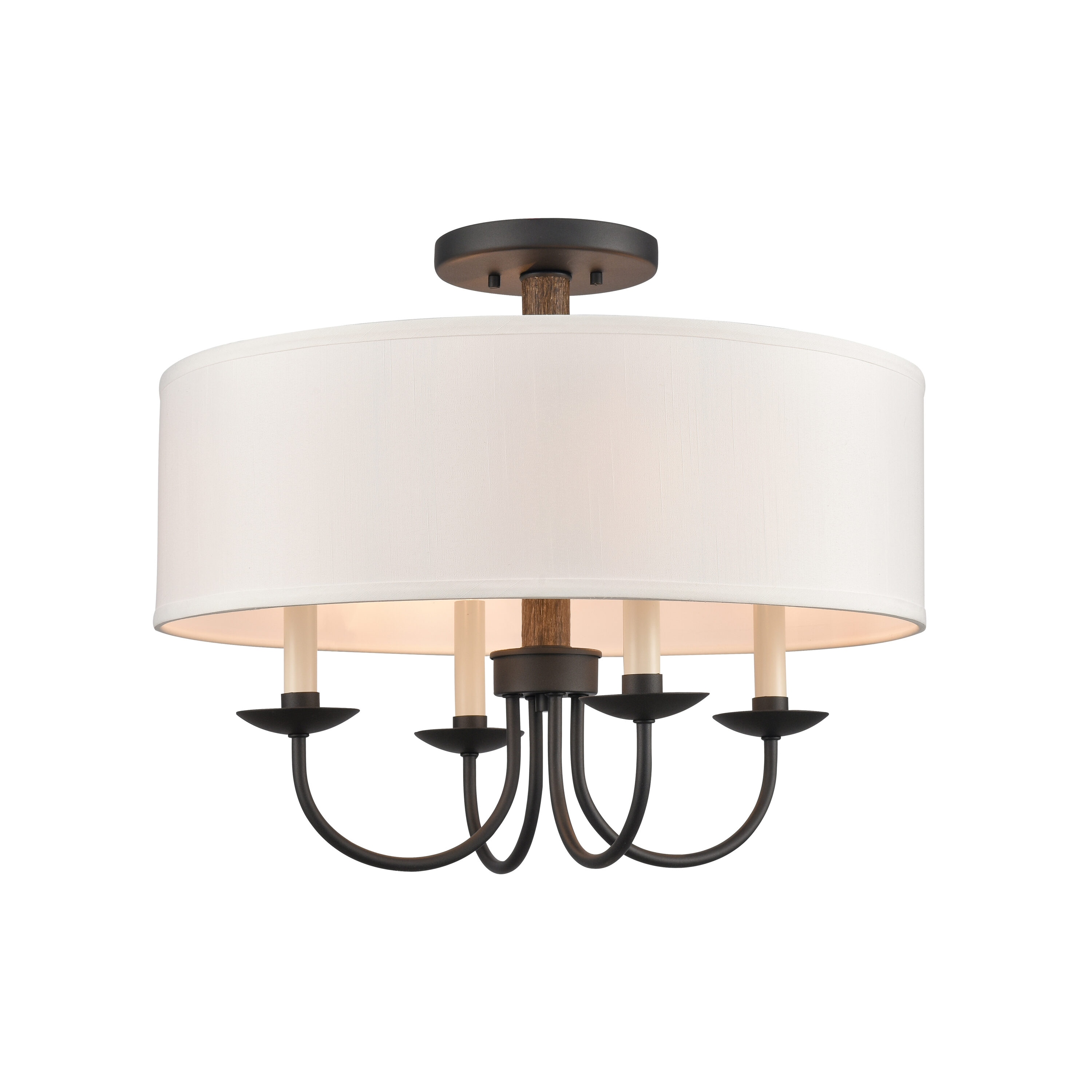 Westmore by ELK Lighting LW-202302010200 Willow 1 -Light 20-in Multiple finishes Black Semi Flush Mount Light