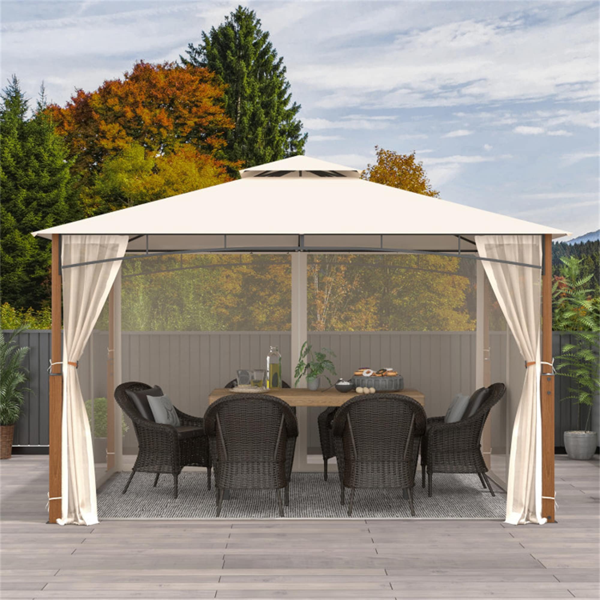 BABOOM BOM-11861BE-CO Wood-Resin-Gazebos - View #11