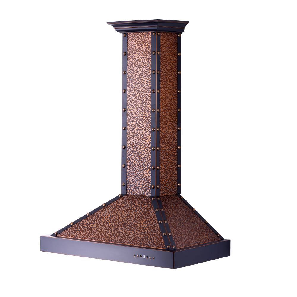 ZLINE KITCHEN & BATH KB2-EBBXB-42 42-in Convertible Embossed Copper Wall-Mounted Range Hood