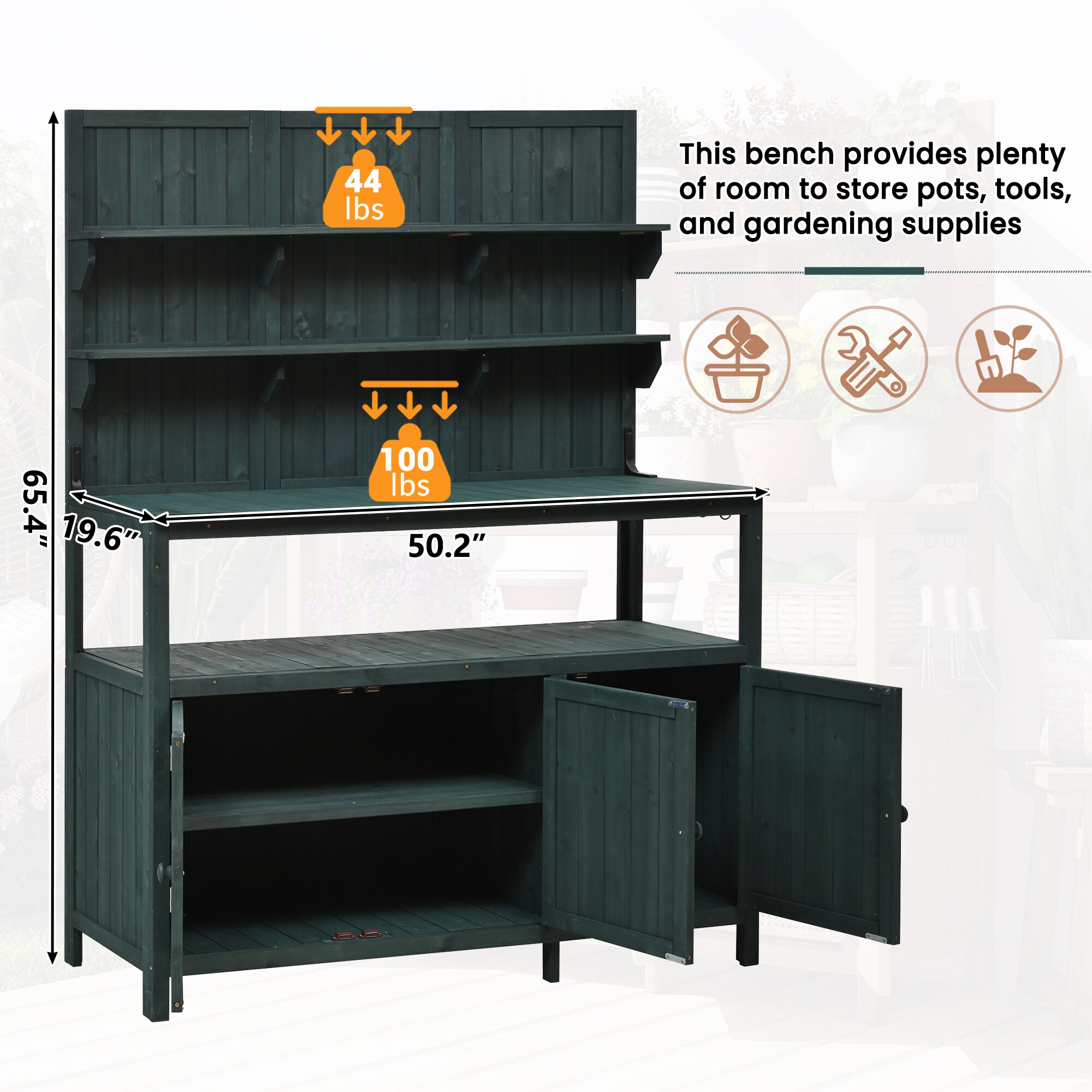 Kahomvis G243-QP717-01 Potting-Benches - View #3