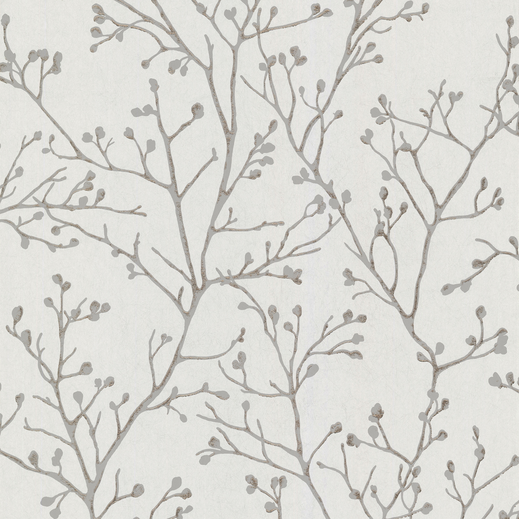 A-Street Prints 4019-86453 Lustre 57.5-Sq. Feet Silver Non-woven Ivy/Vines Unpasted Wallpaper