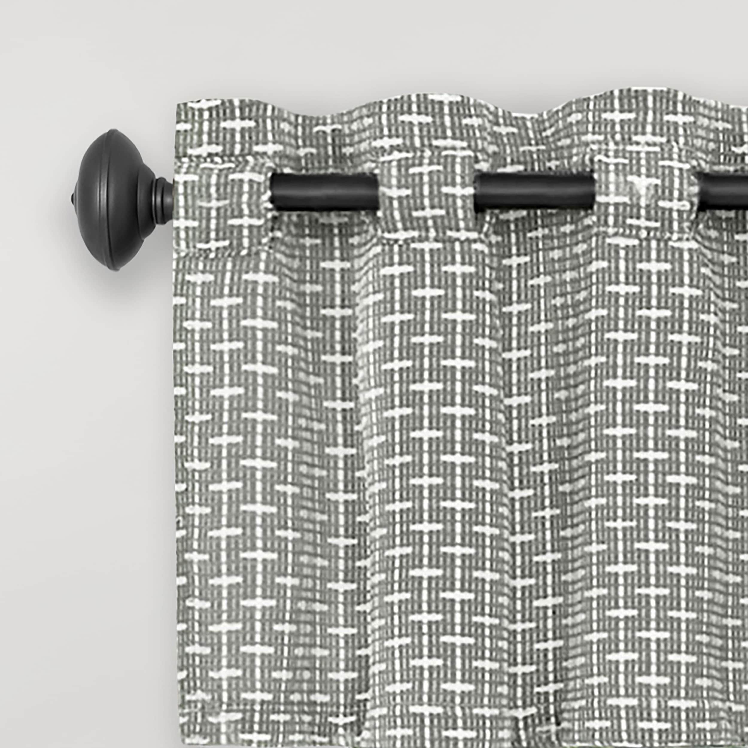 Gray Textured Light Filtering Rod Pocket Valance, 58" x 13"