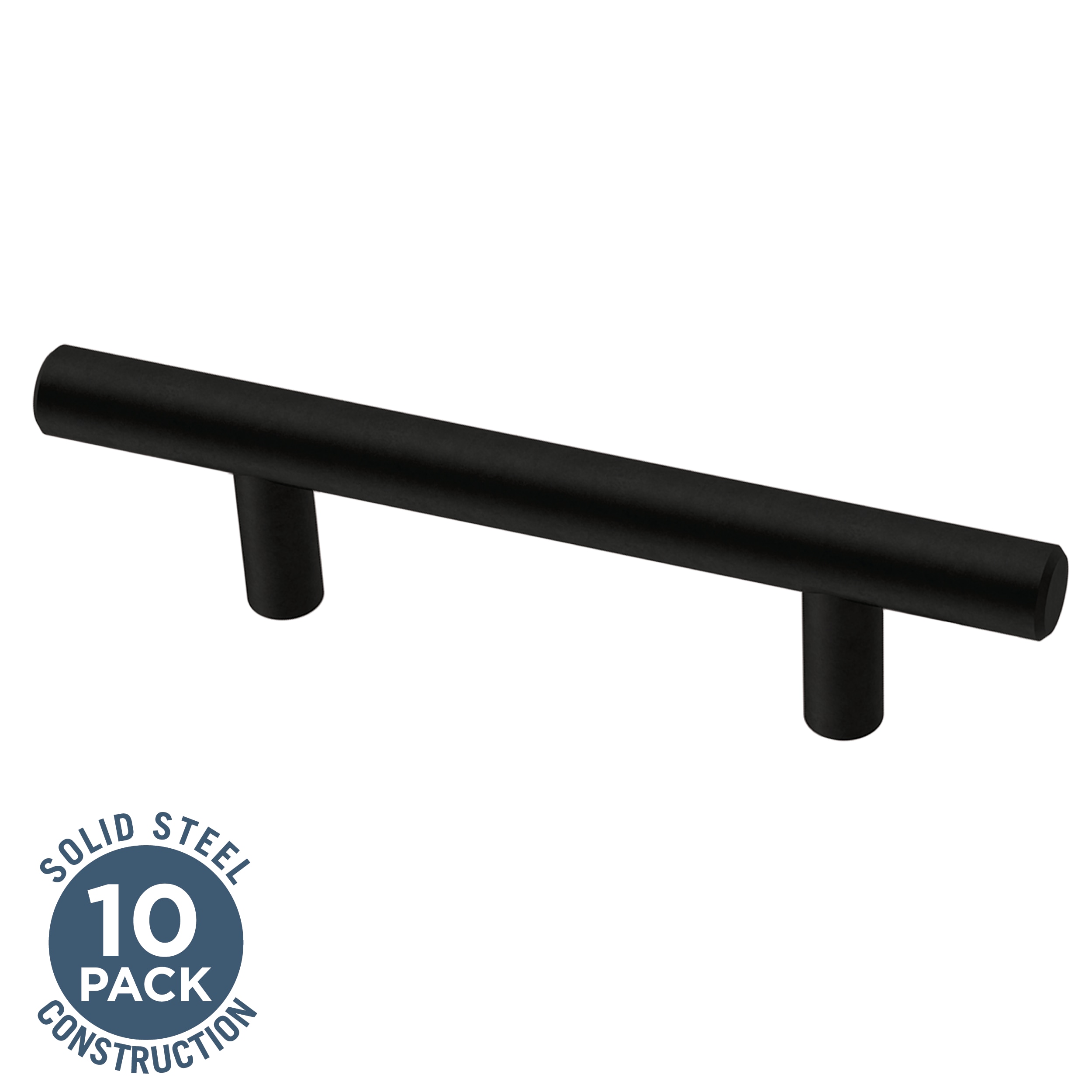 Franklin Brass BAR076Z-FB-B Bar 3-in , 76mm Center to Center Matte Black Cylindrical Bar 10 -Pack