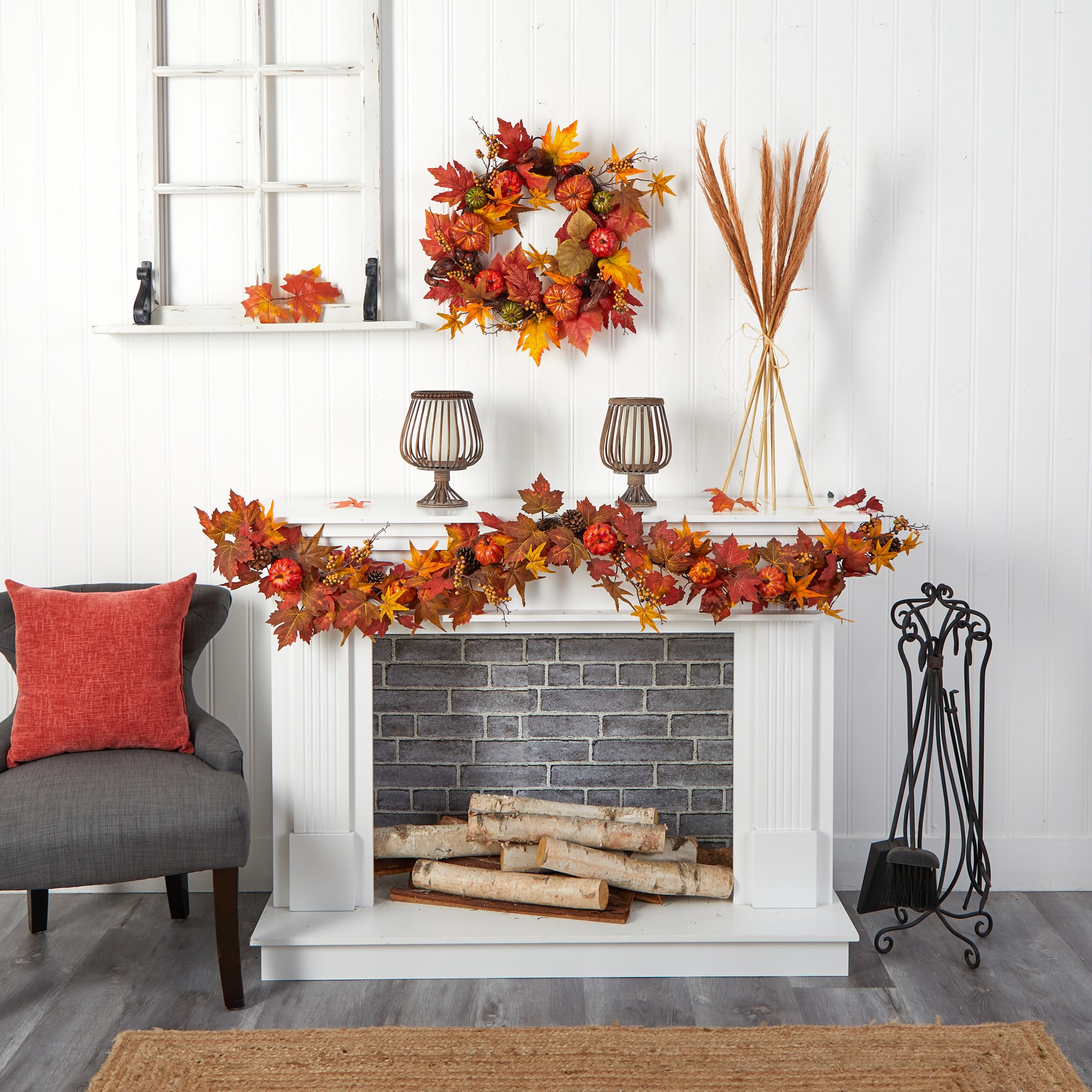 Nearly Natural W1222 Artificial-Thanksgiving-Wreaths - View #5