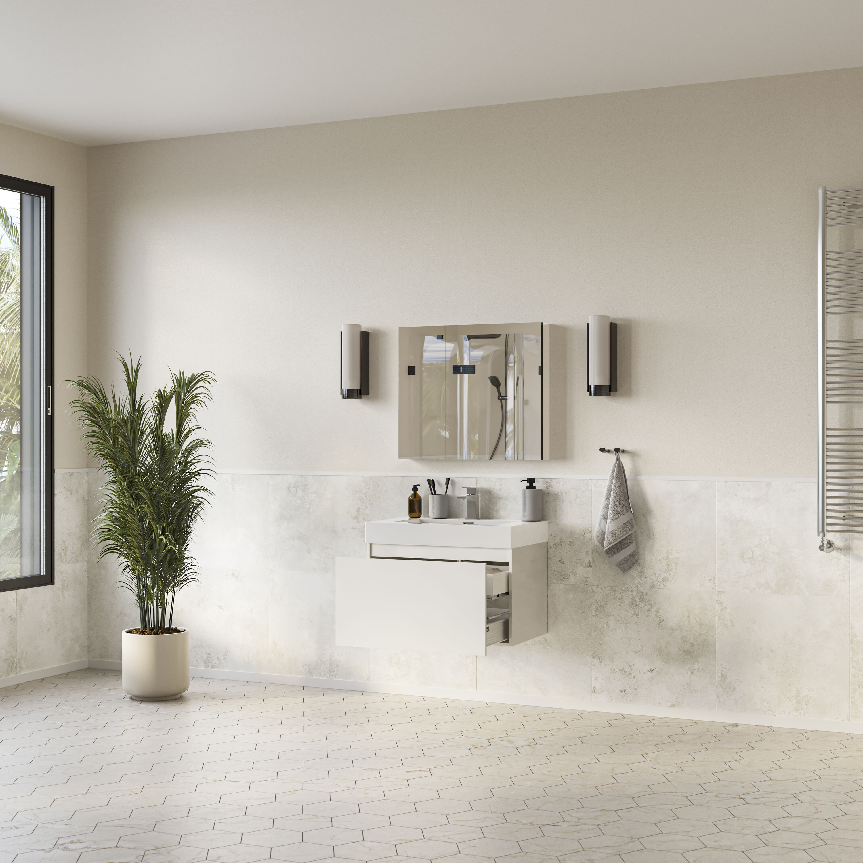 Fresca FVN8007WH Bath-Vanity-Combo - View #5