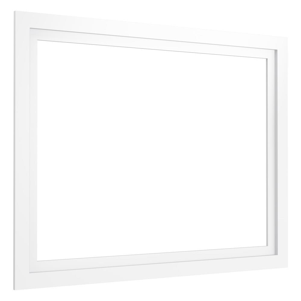 KOHLER 45.5-in W x 35.5-in H Linen White Wood Traditional Mirror Frame ...