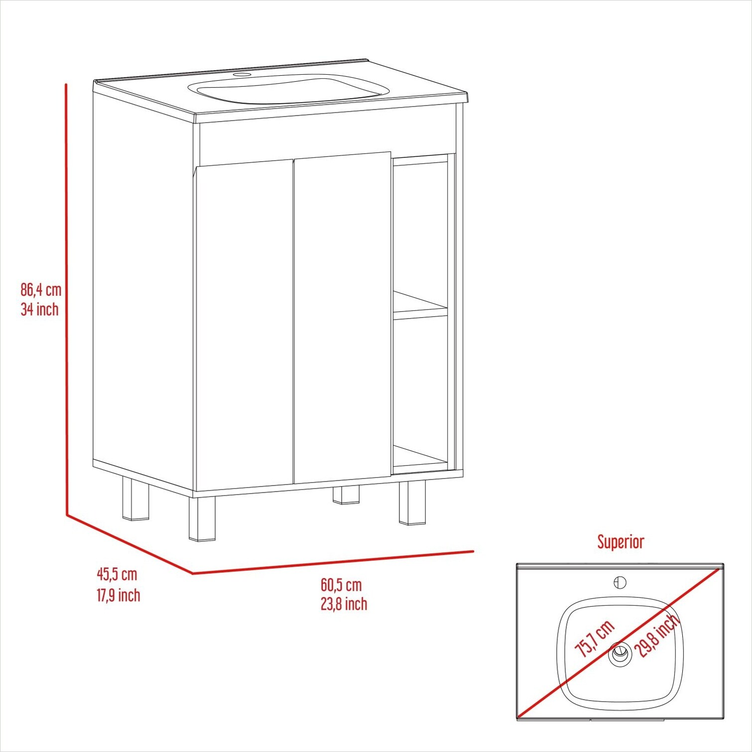 Naturefalls BLO6U755H6CM Bath-Vanity-Combo - View #6