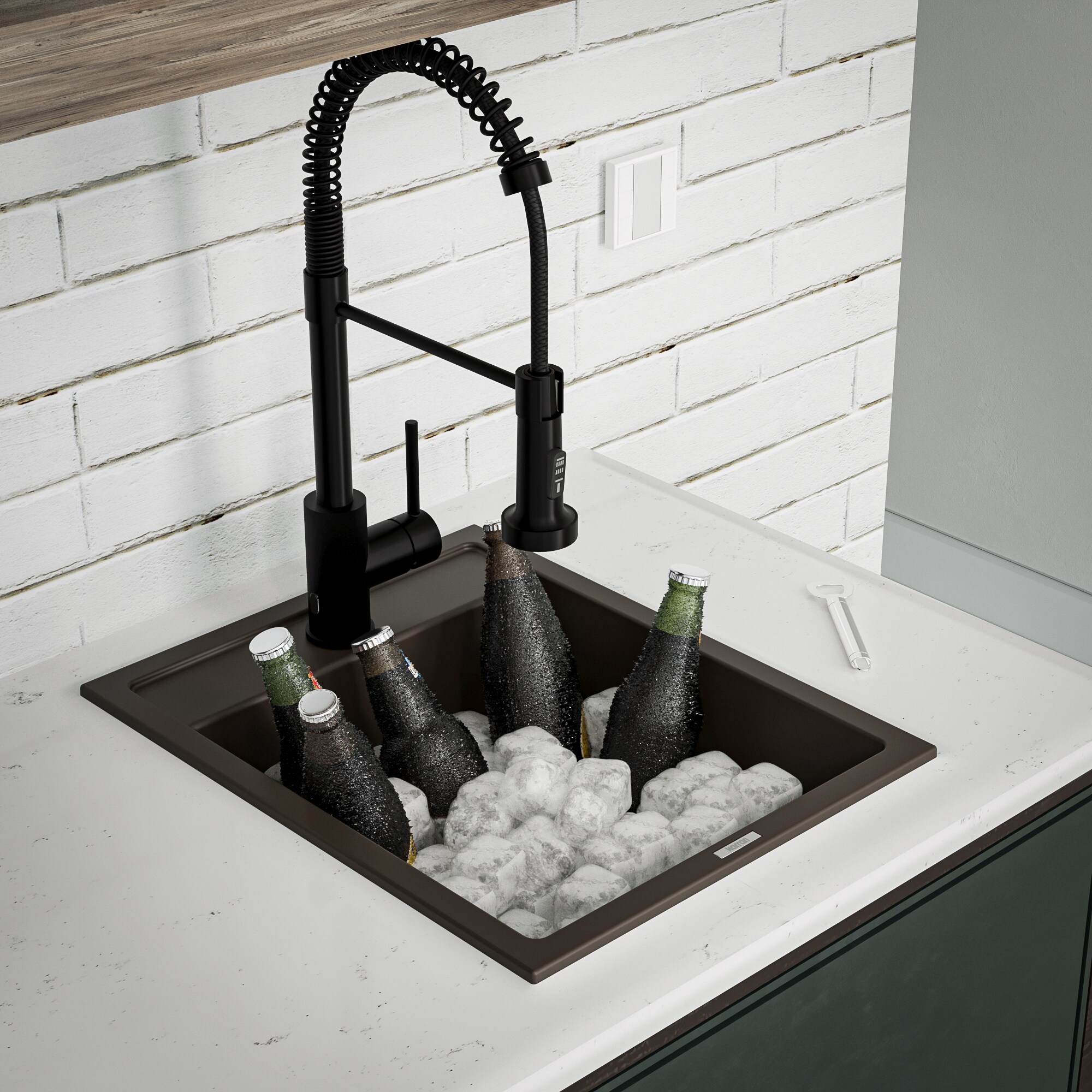 Karran QT-825-BR Bar-Prep-Sinks - View #12