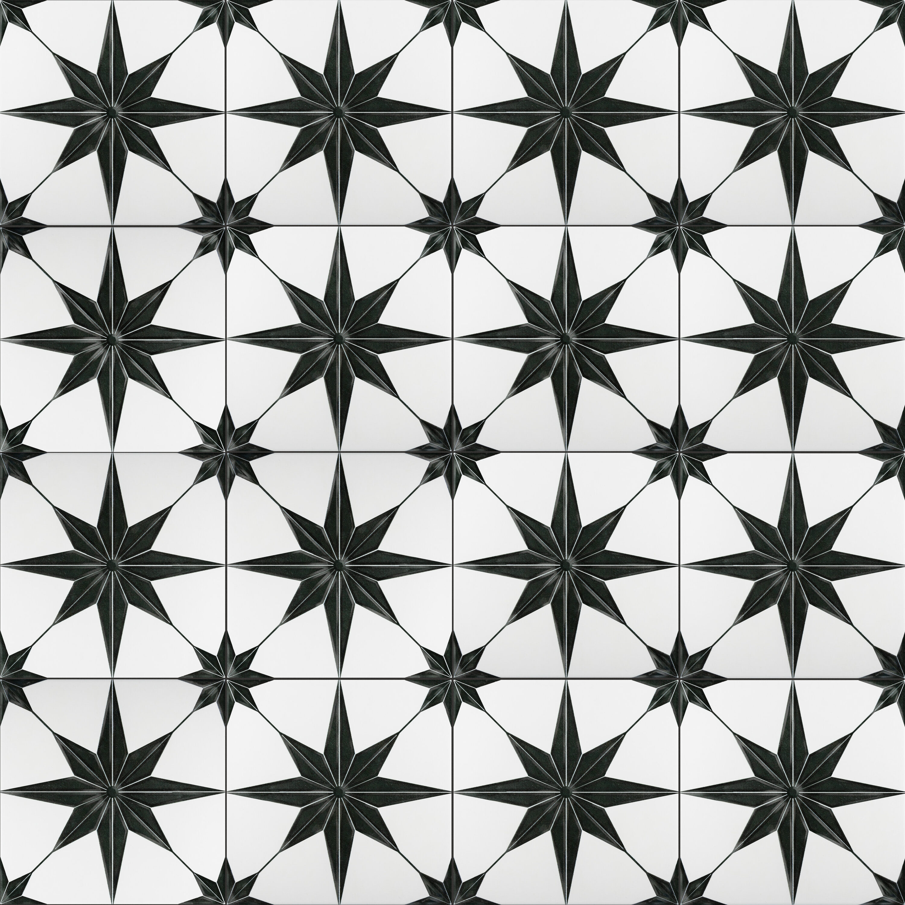 Affinity Tile Sample - Stella Luxe Nero 10-in x 10-in Multi-finish Porcelain Patterned Floor and Wall Tile