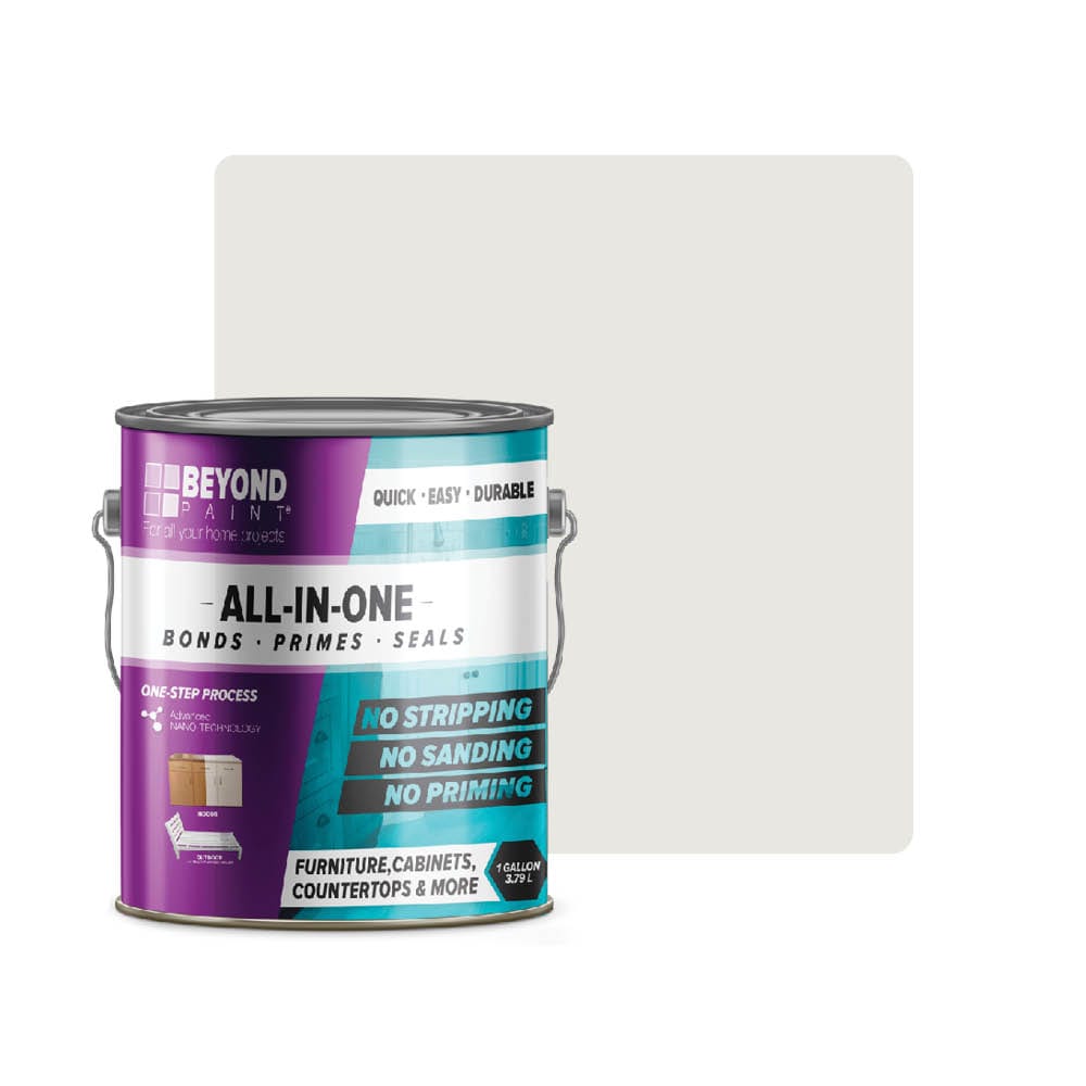 Beyond Paint Cabinets- Countertops- and- Furniture Flat Bright White Cabinet and Furniture Paint (1-Gallon)