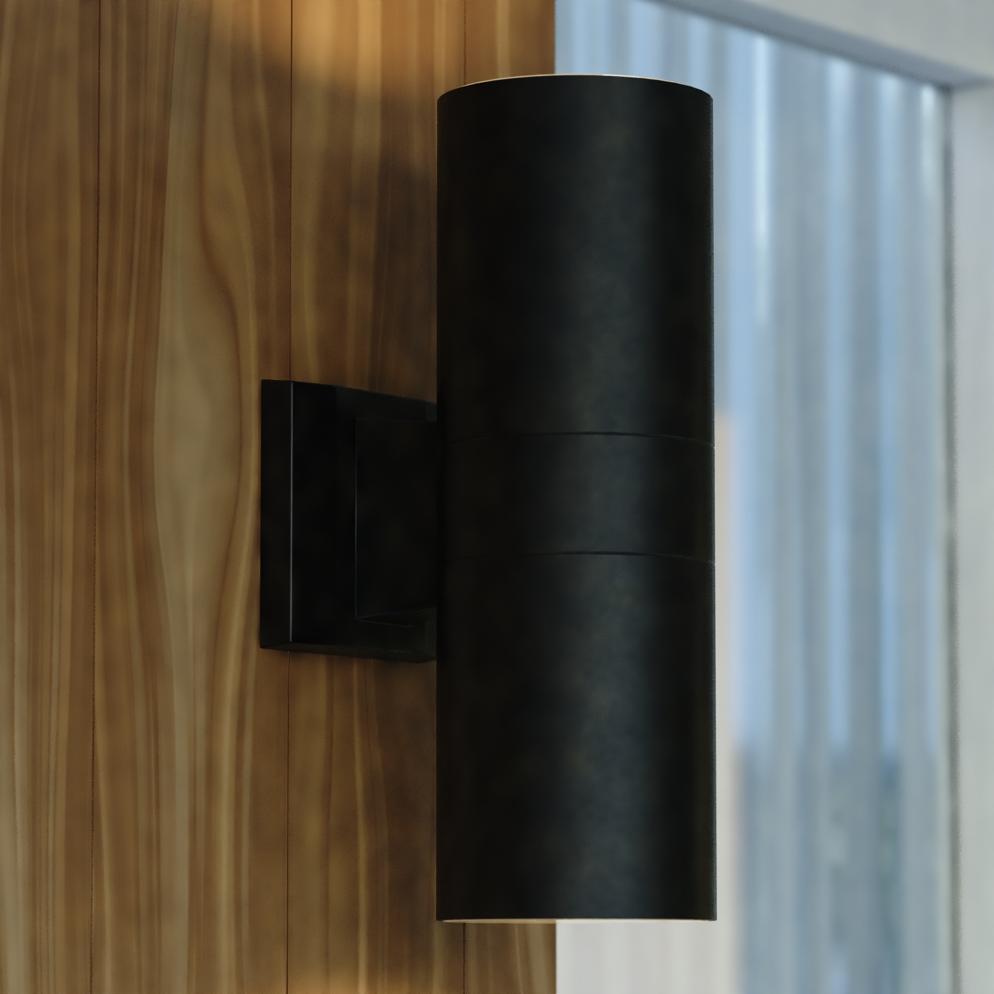 Cascadia T0747 Chiasso 13-in H Matte Black Hardwired Integrated LED Outdoor Wall Light