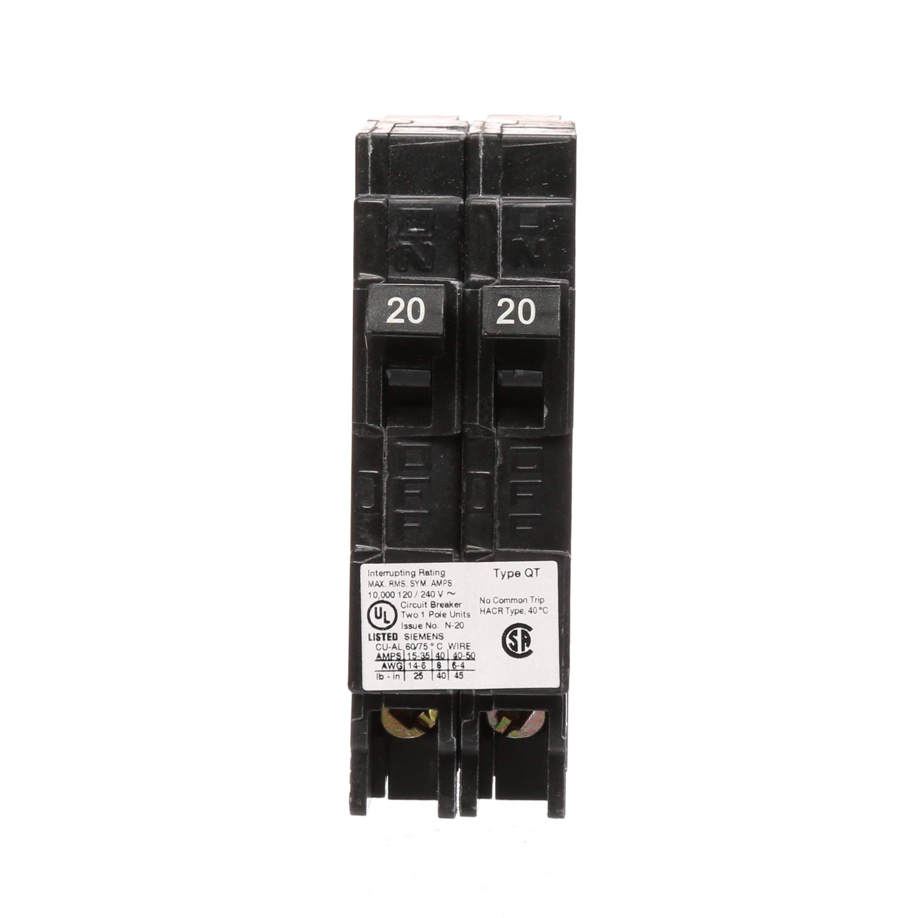 Siemens Q2020NCU Circuit-Breakers - View #3
