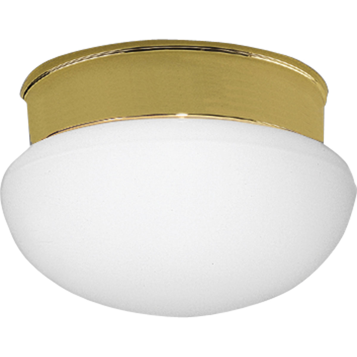Progress Lighting P3408-10 Fitter 1-Light 7.5-in Polished Brass Flush Mount Light