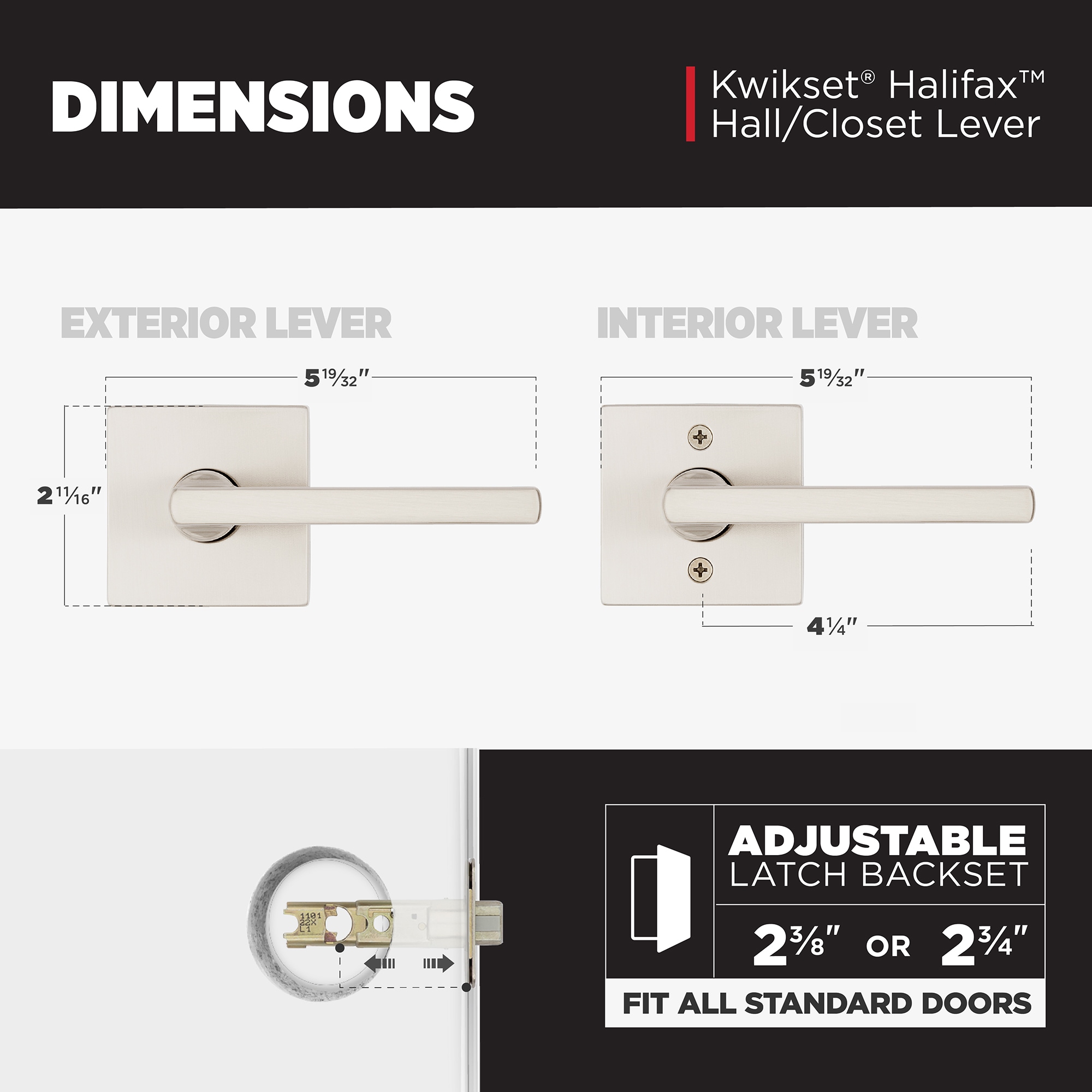 Kwikset Signature Series 720HFL SQT 15 CP Door-Handles - View #8