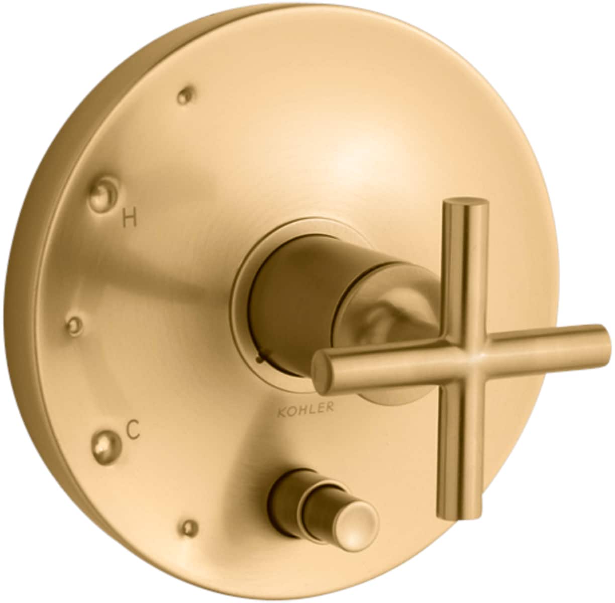 KOHLER K-T14501-3-2MB Vibrant Brushed Moderne Brass Cross Shower Faucet Handle