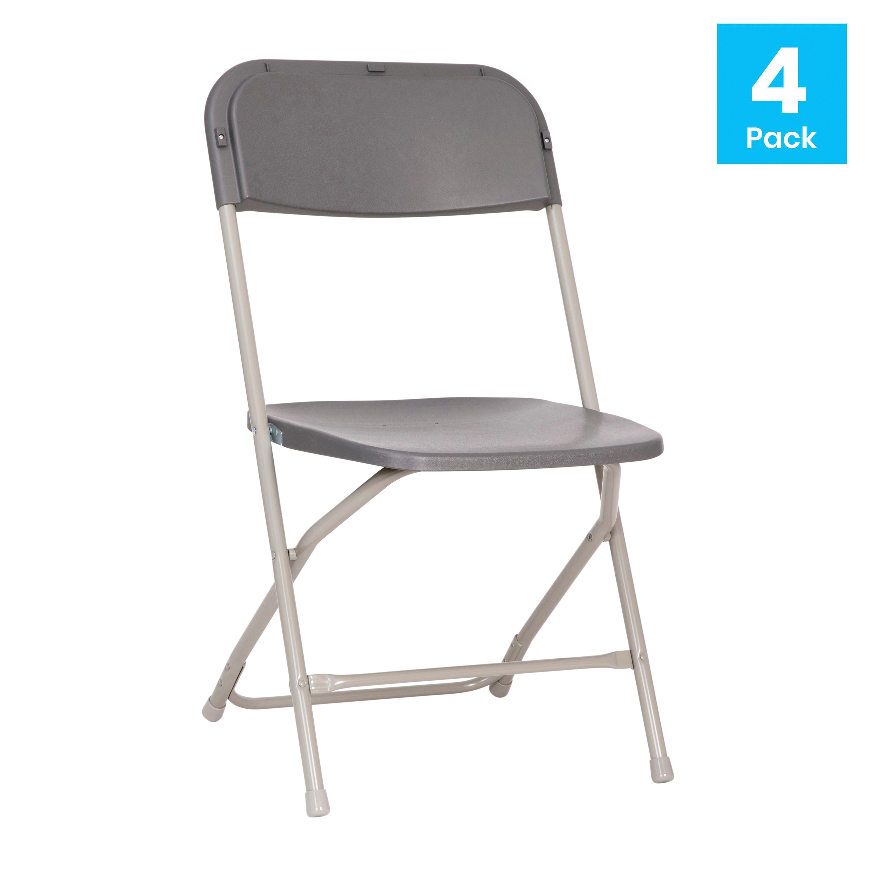 Extra Wide Gray Metal & Plastic Armless Reception Chair