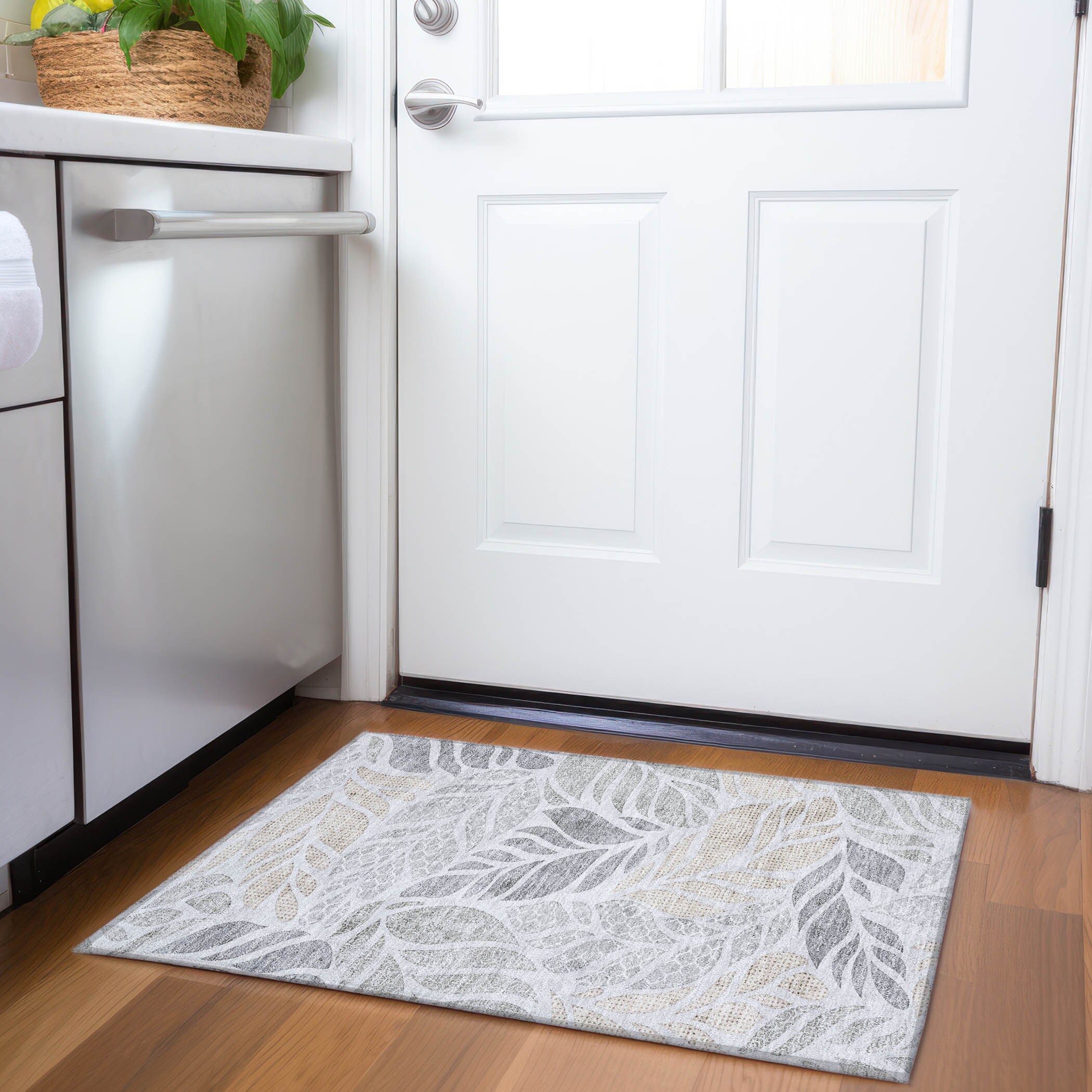 Addison Rugs AMF198FG20X30 Mayfield AMF198FG 2 x 3 (ft) Loomed Polyester Fog Rectangular Indoor Geometric Machine washable Area rug