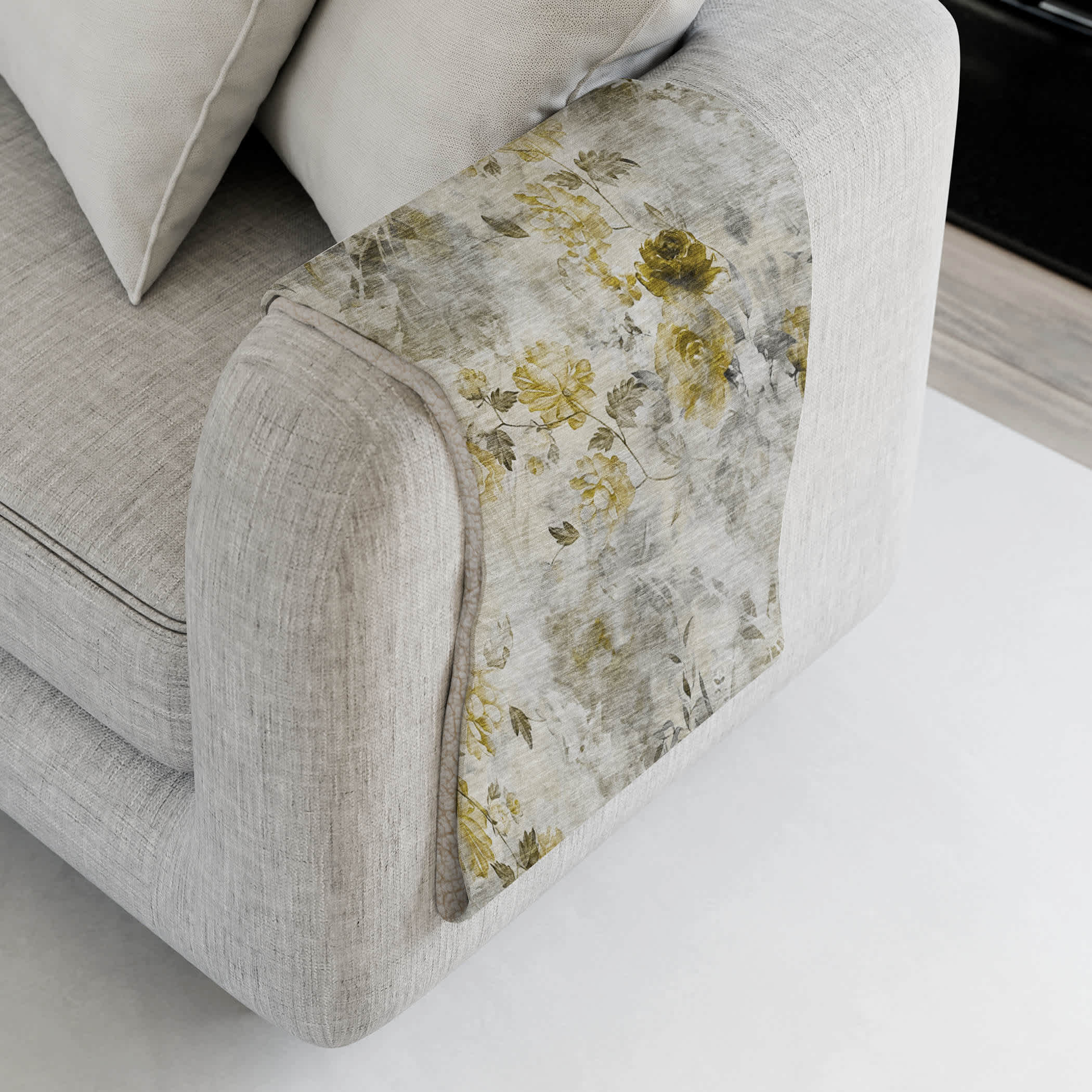 Addison Rugs Premium Machine Washable Addison ASB724 Taupe 50 x 70 inches Sherpa Throw Blanket