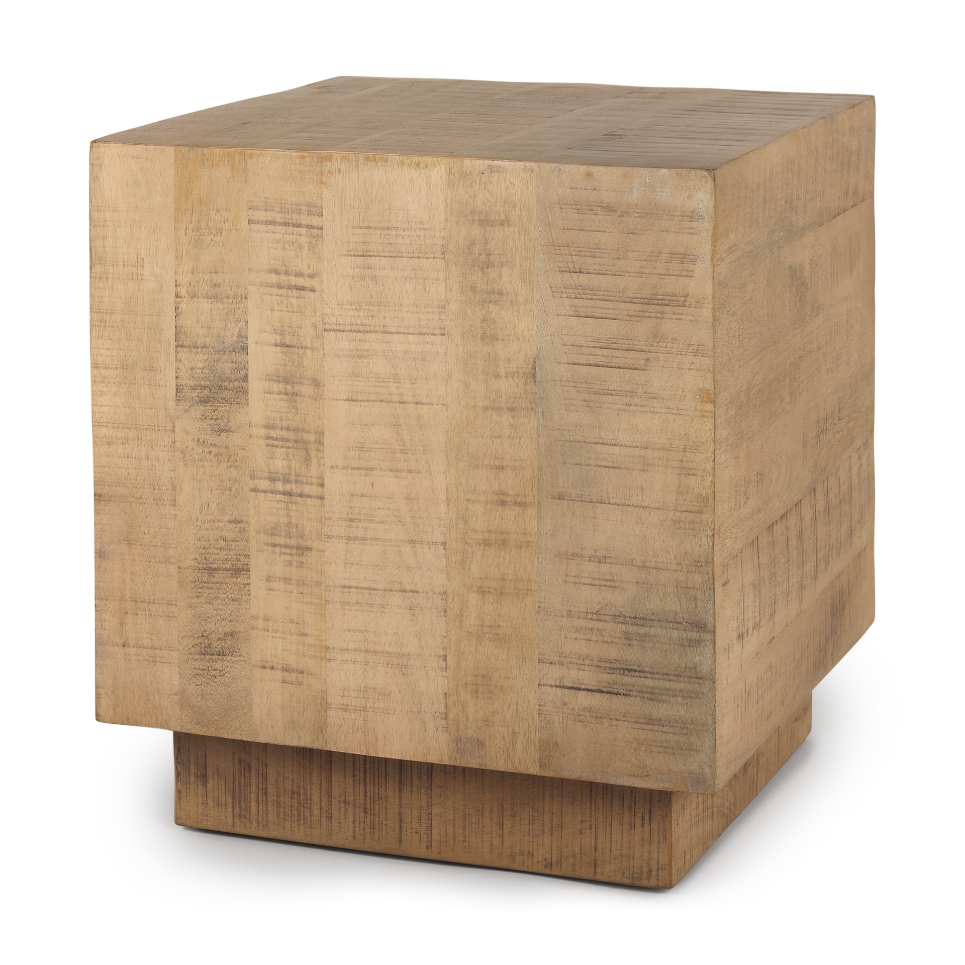 Mercana 70124 22-in W x 24-in H Brown Wood Square Farmhouse End Table