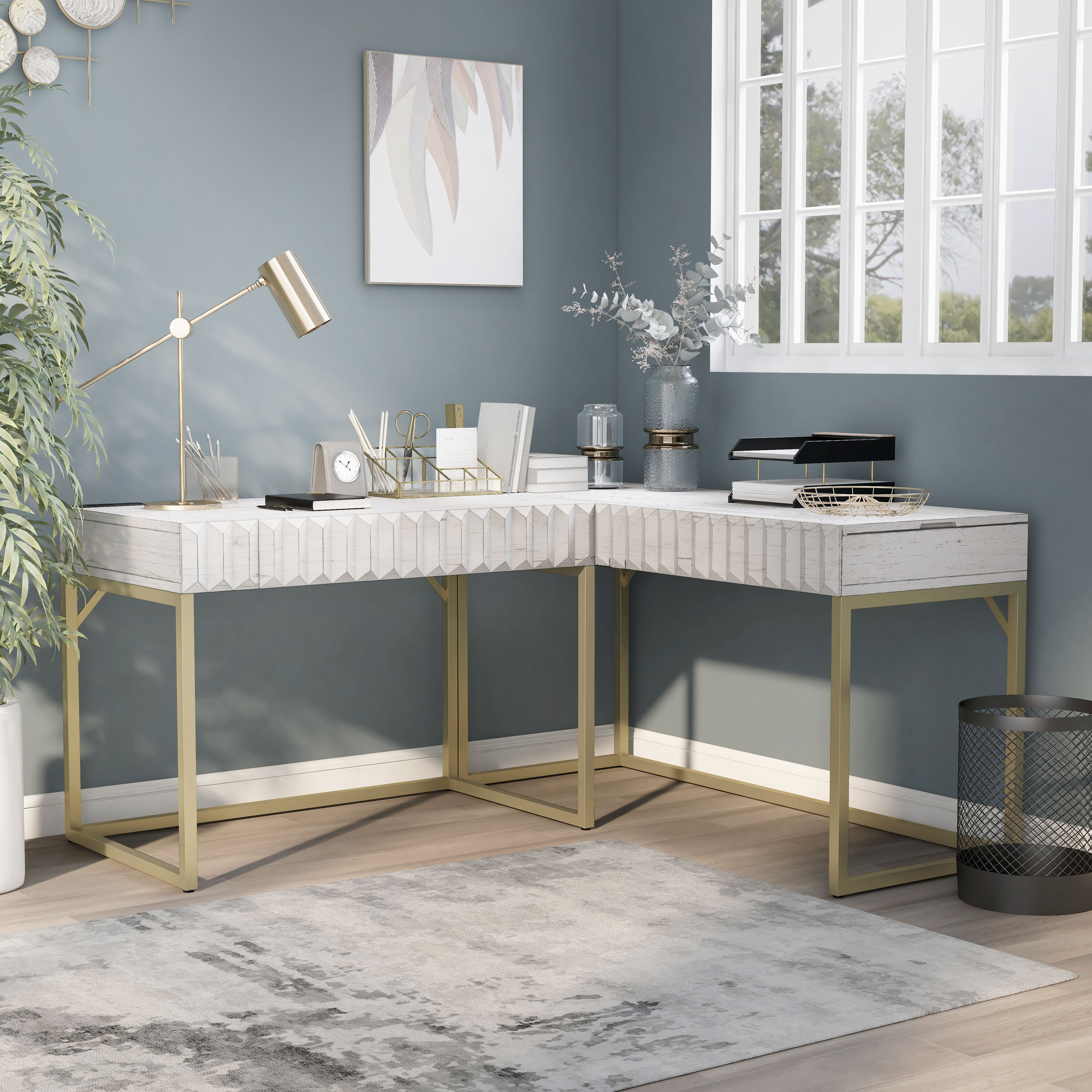 Furniture of America IDF-DK406WH-SET desks - View #6