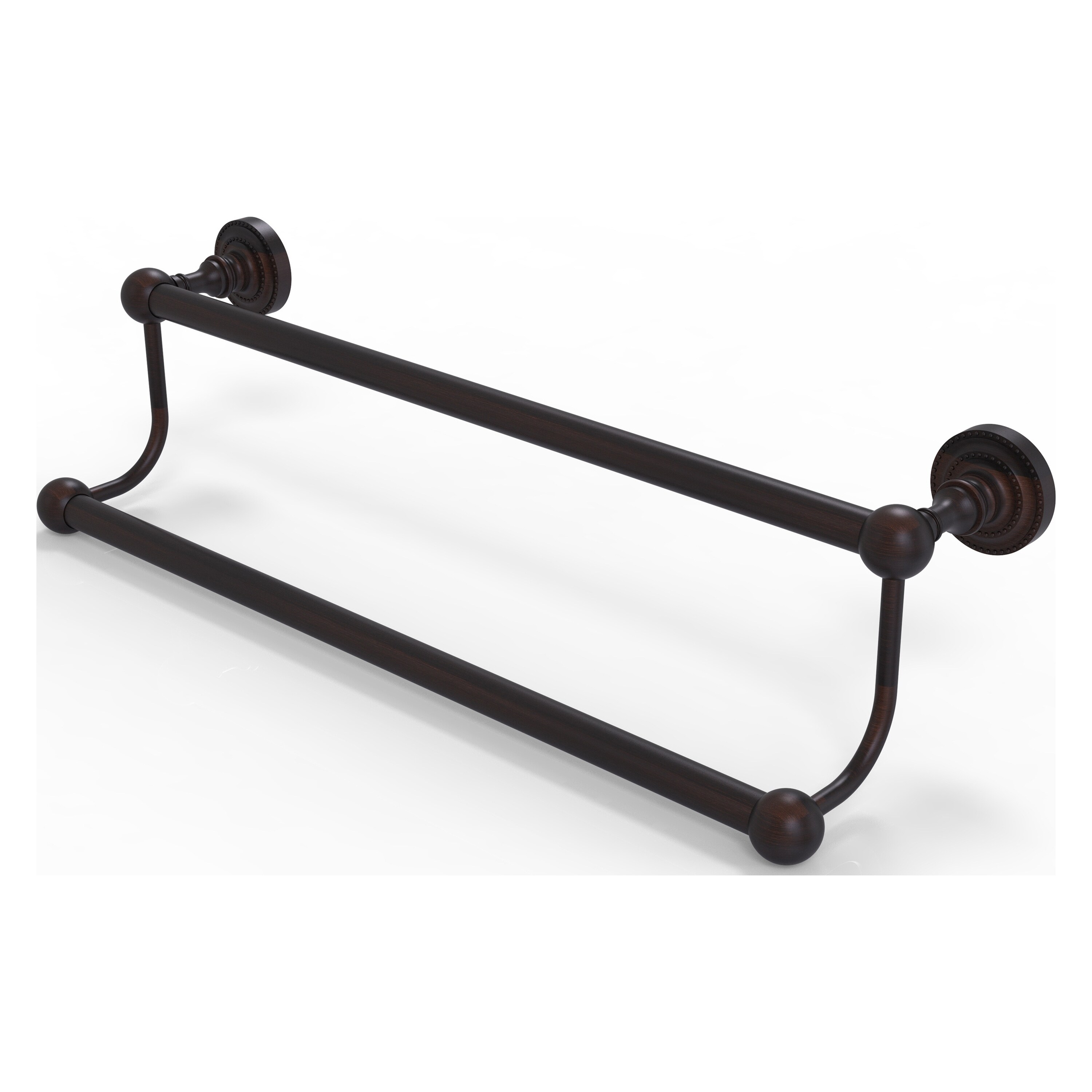 Allied Brass DT-72/24-VB Dottingham 24-in double Venetian Bronze Wall mount Double Towel Bar