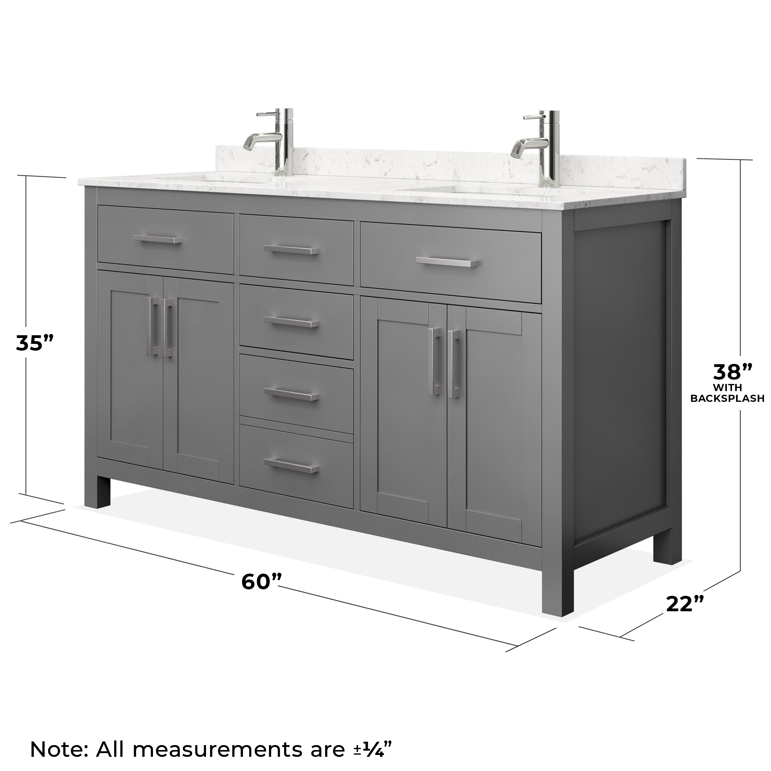 Wyndham Collection WCG242460DKGCCUNSMXX Bath-Vanity-Combo - View #5