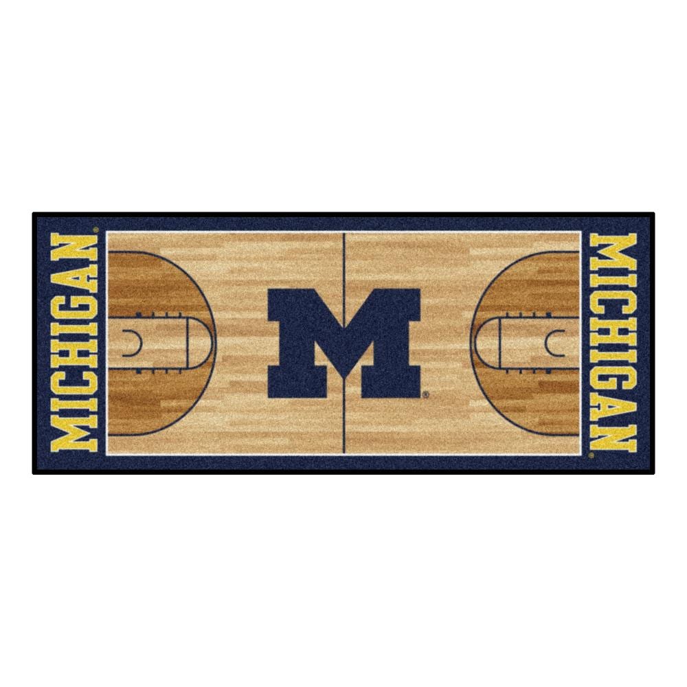 FANMATS 18506 NCAA Court Runner 2 x 6 (ft) Tufted Nylon Blue Rectangular Indoor Runner rug