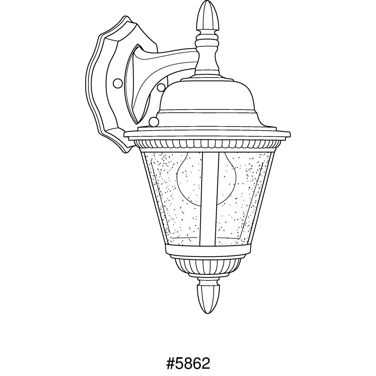 White Aluminum 13" Outdoor Wall Lantern with Seeded Glass