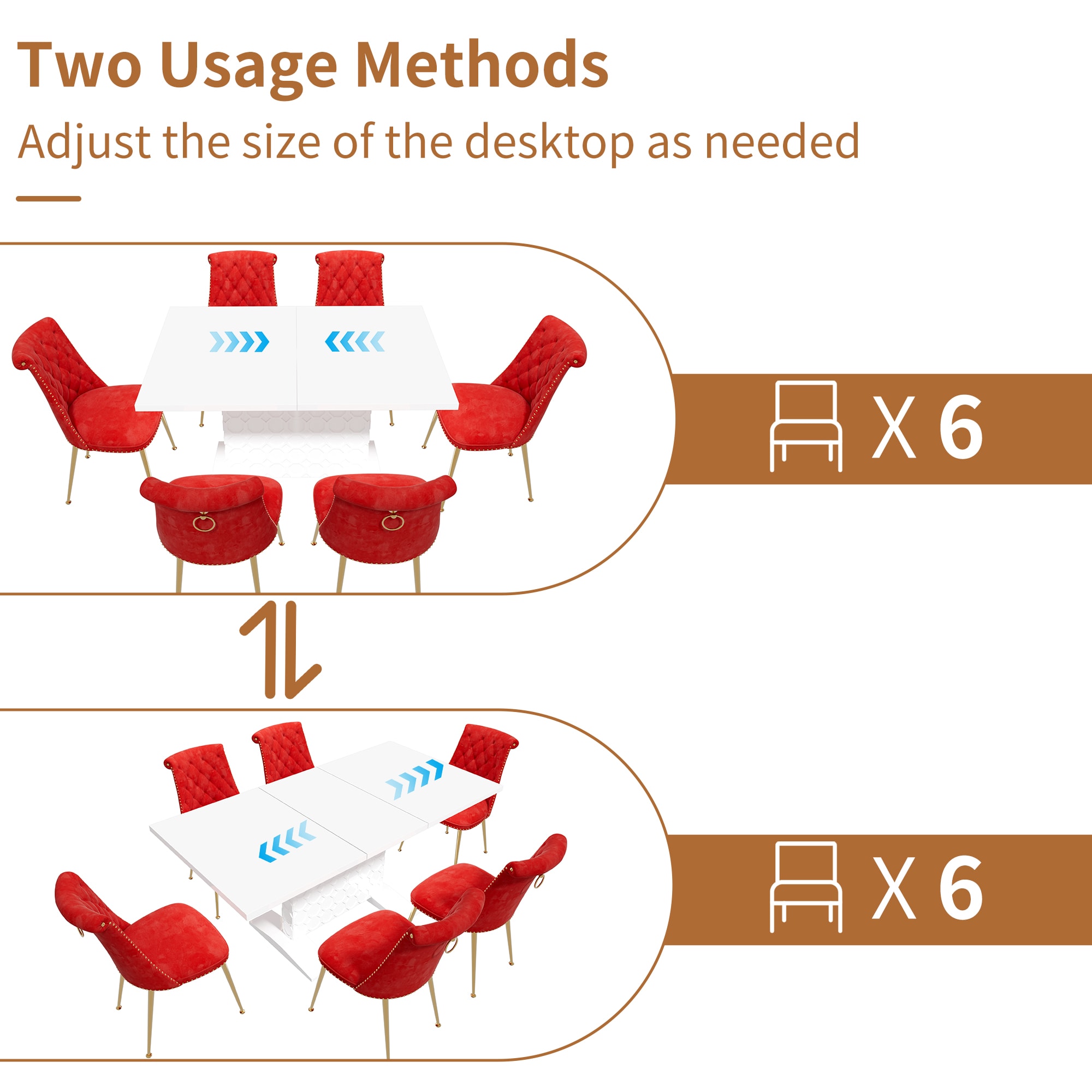 Clihome CL-ST1WH703RD Dining-Sets - View #8