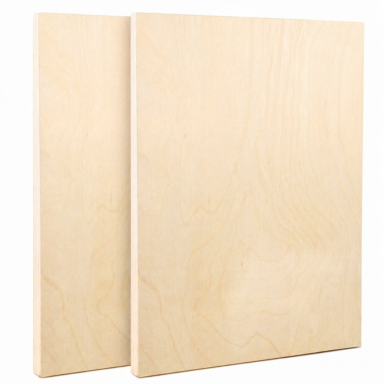 Etokfoks  Studio 12x16 in Birch Cradle Boards 2 Pack 3 4 in Deep Unfinished Natural Wood Panels for Painting